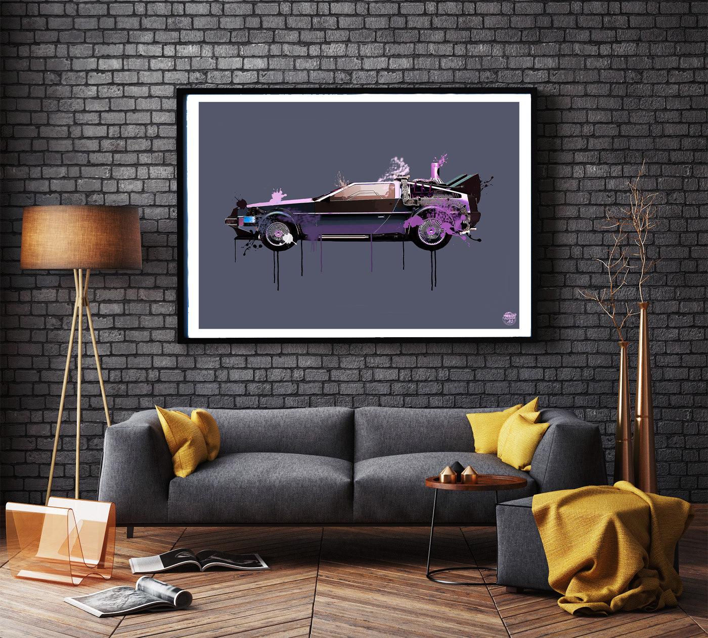 Back to the Future Delorean Print - Fueled.art