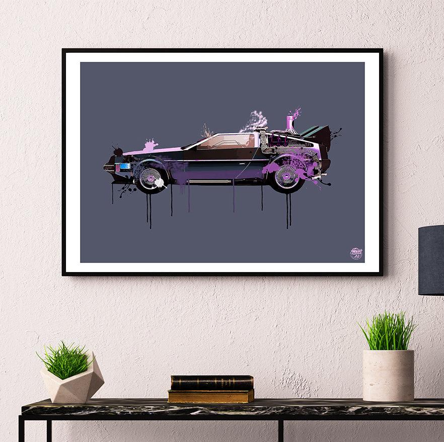 Back to the Future Delorean Print - Fueled.art