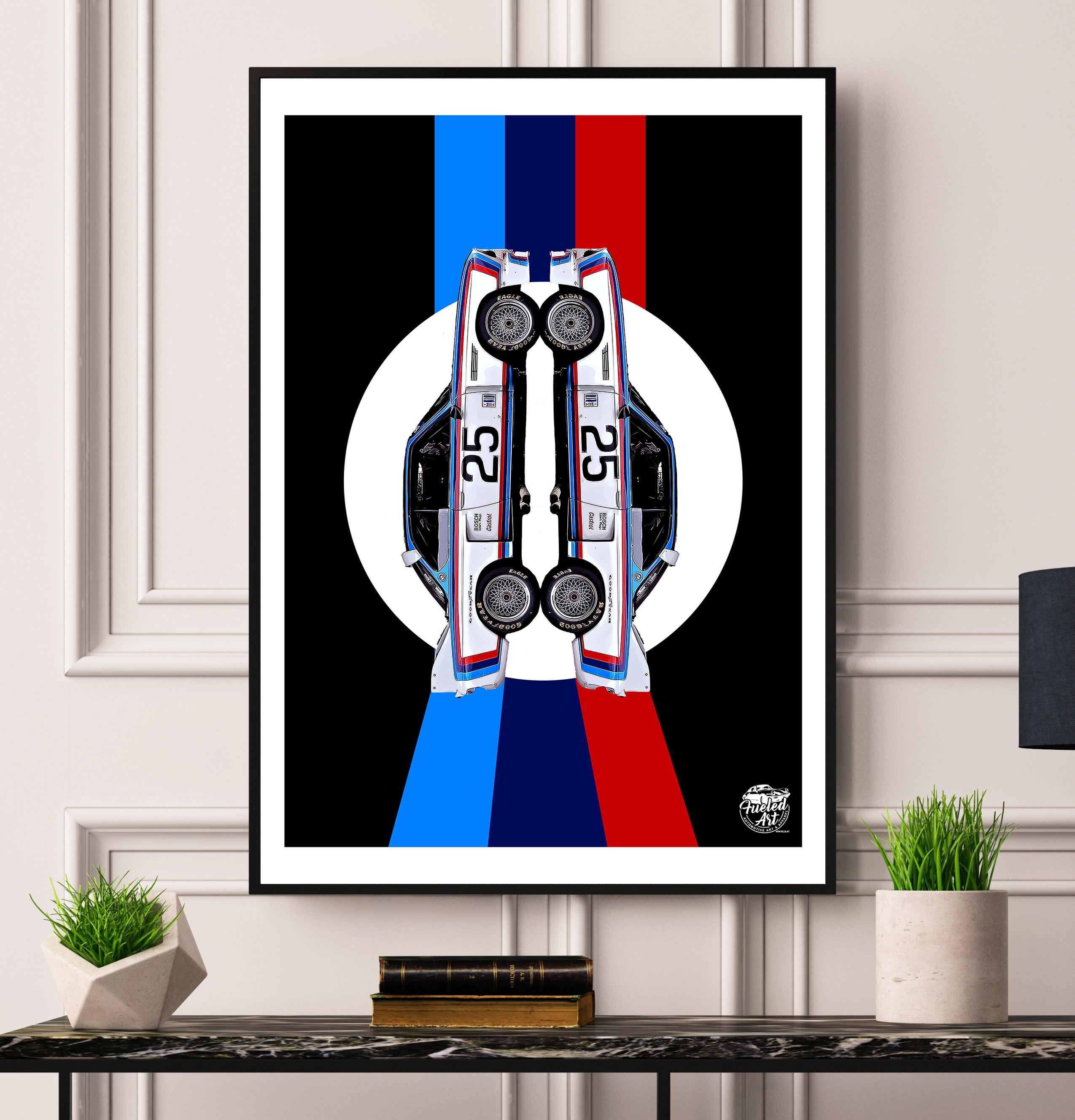 BMW CSL Print - Black - Fueled.art