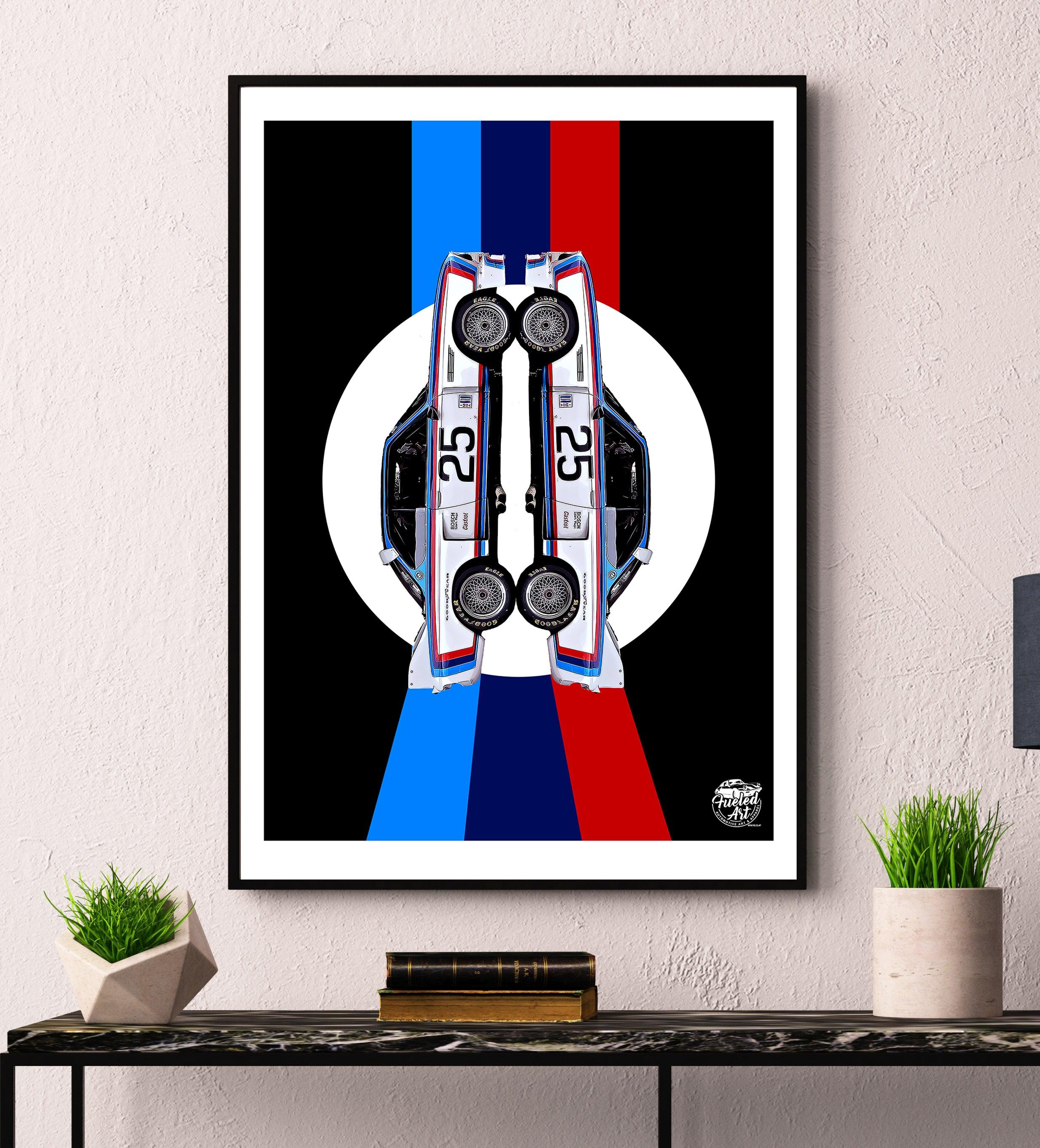 BMW CSL Print - Black - Fueled.art