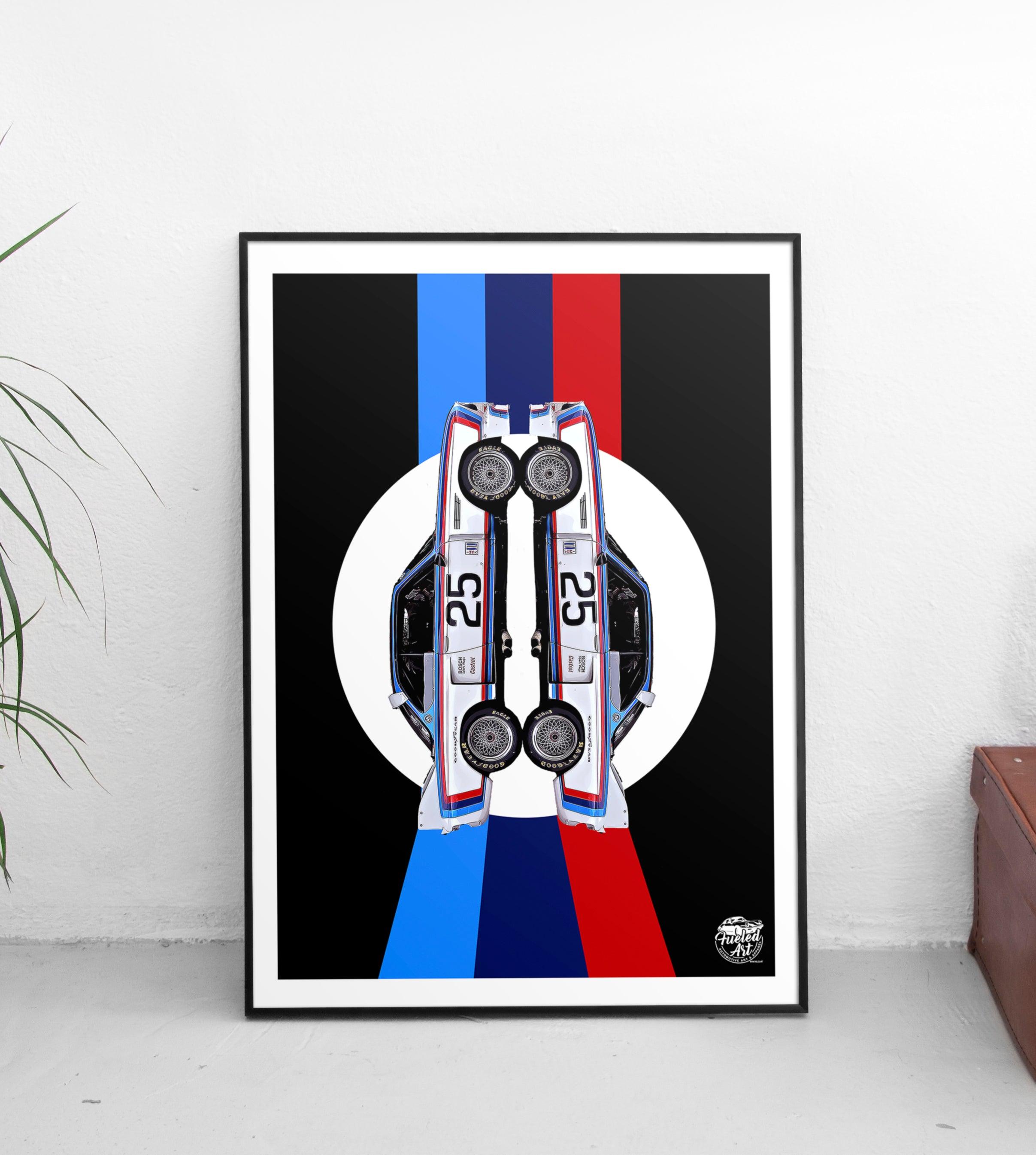 BMW CSL Print - Black - Fueled.art