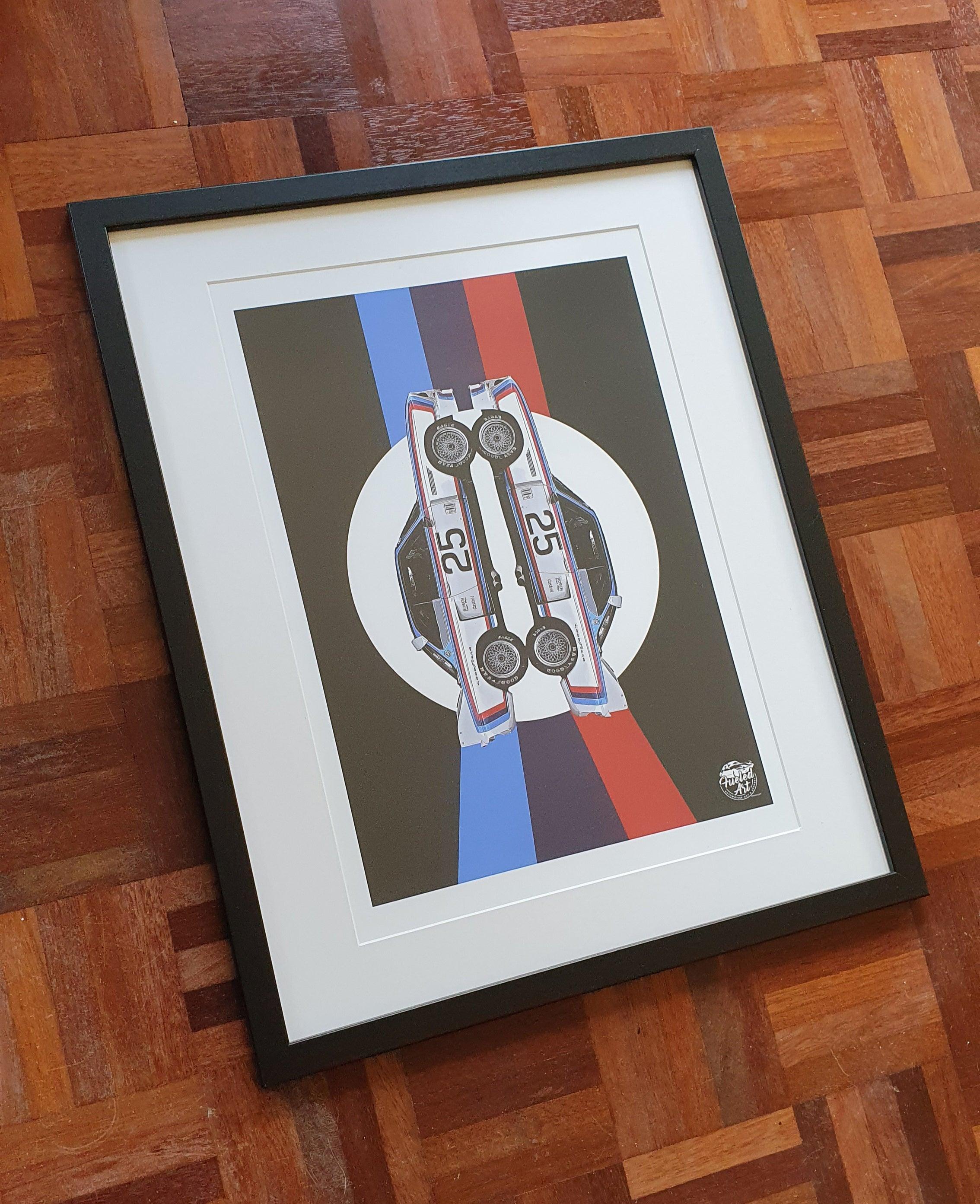 BMW CSL Print - Black - Fueled.art