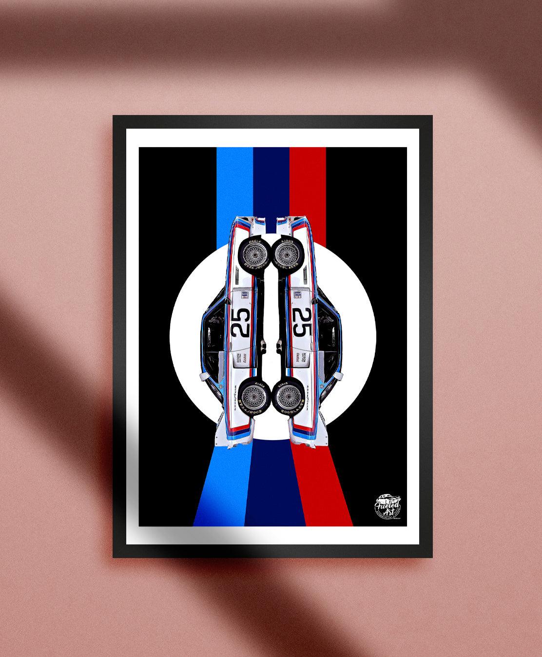 BMW CSL Print - Black - Fueled.art