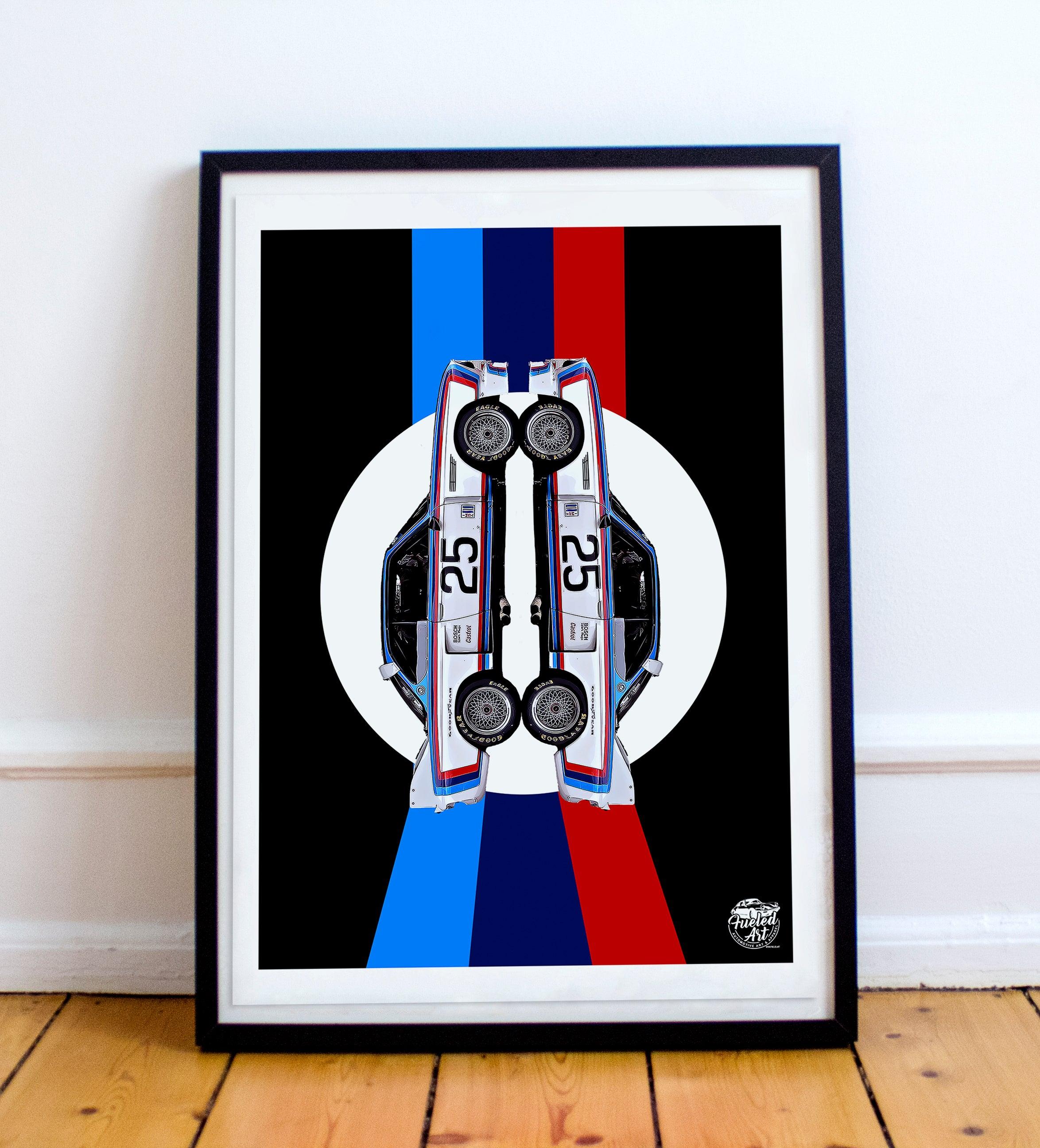 BMW CSL Print - Black - Fueled.art