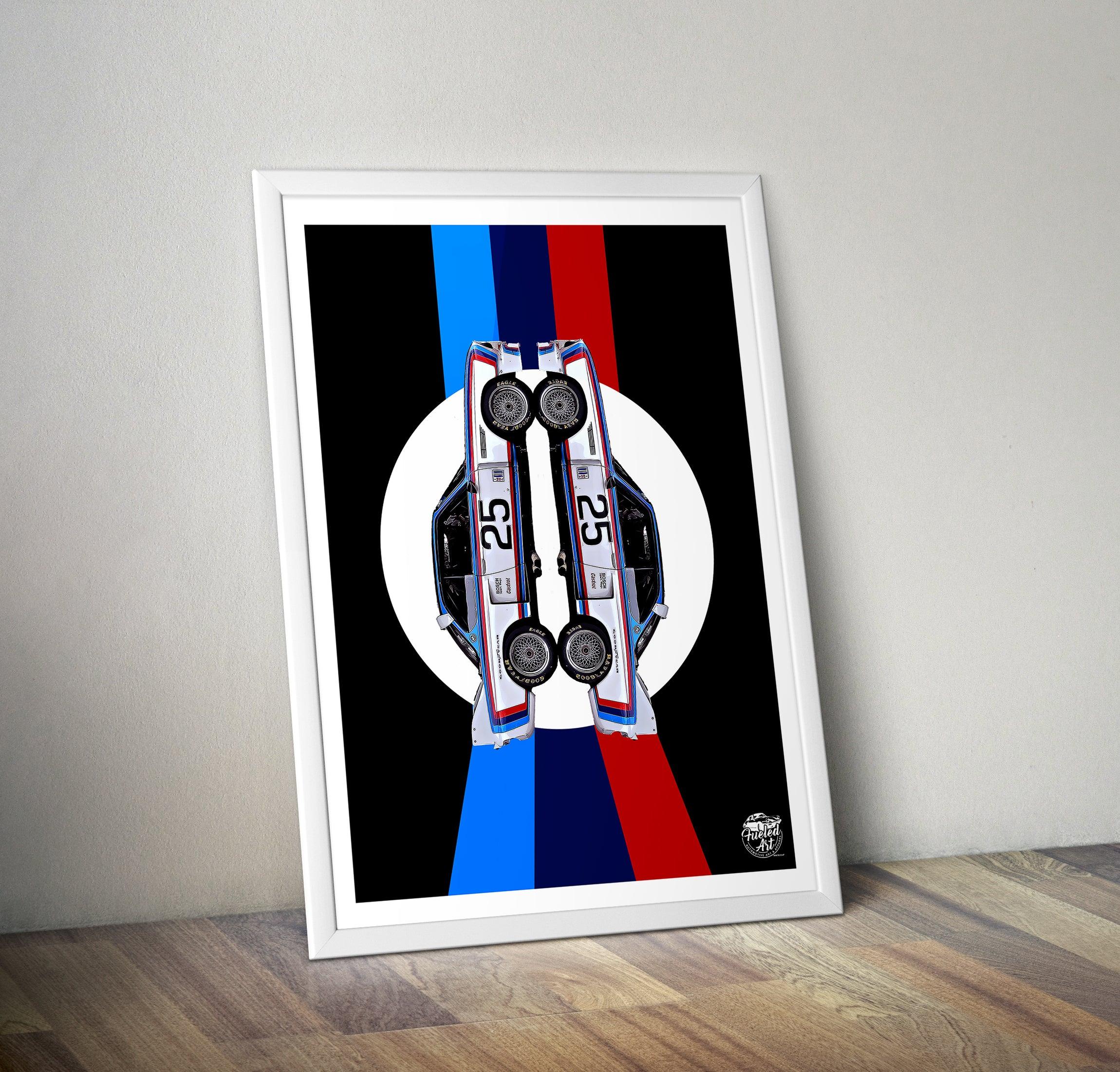 BMW CSL Print - Black - Fueled.art