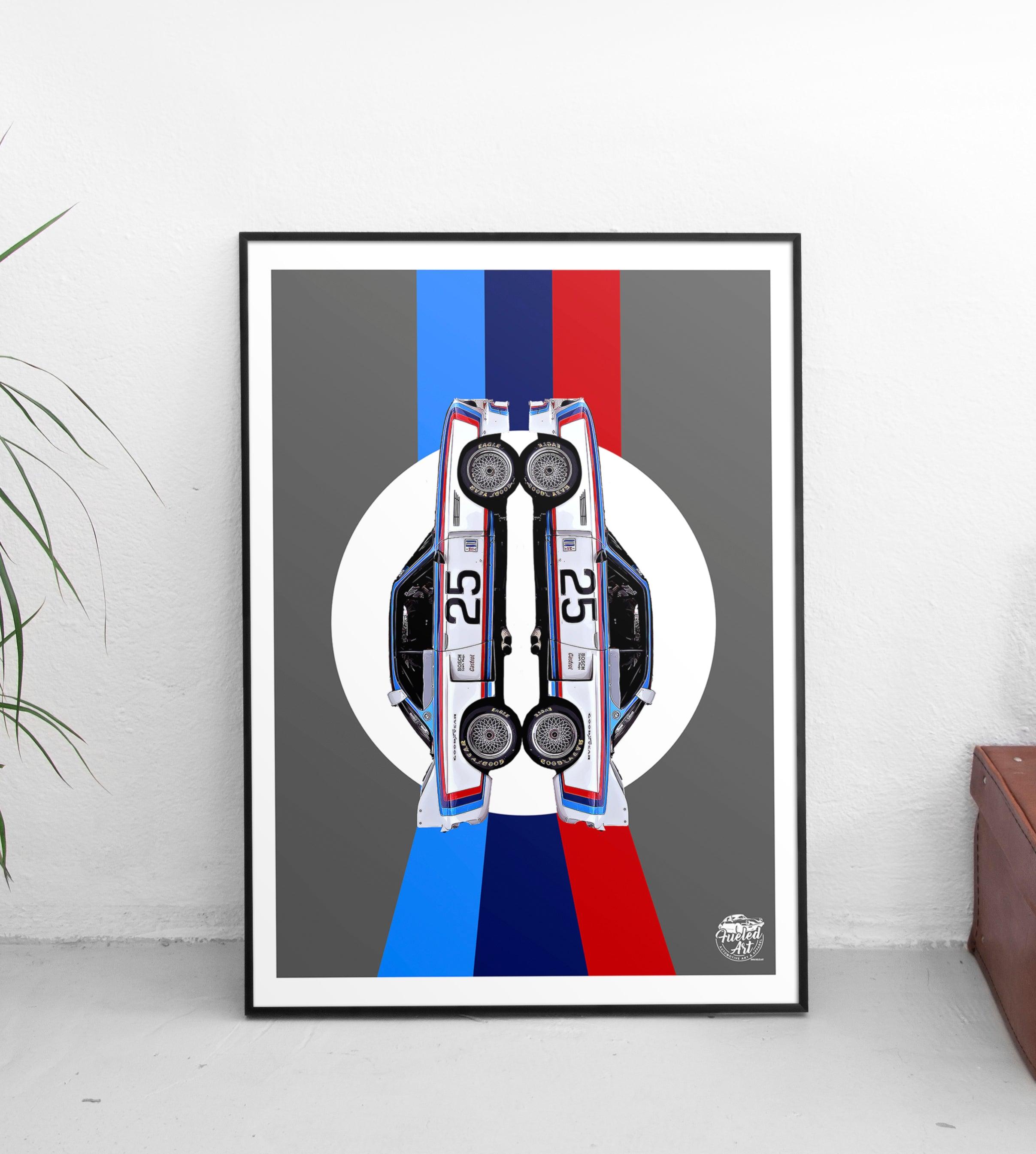 BMW CSL Print - Grey - Fueled.art