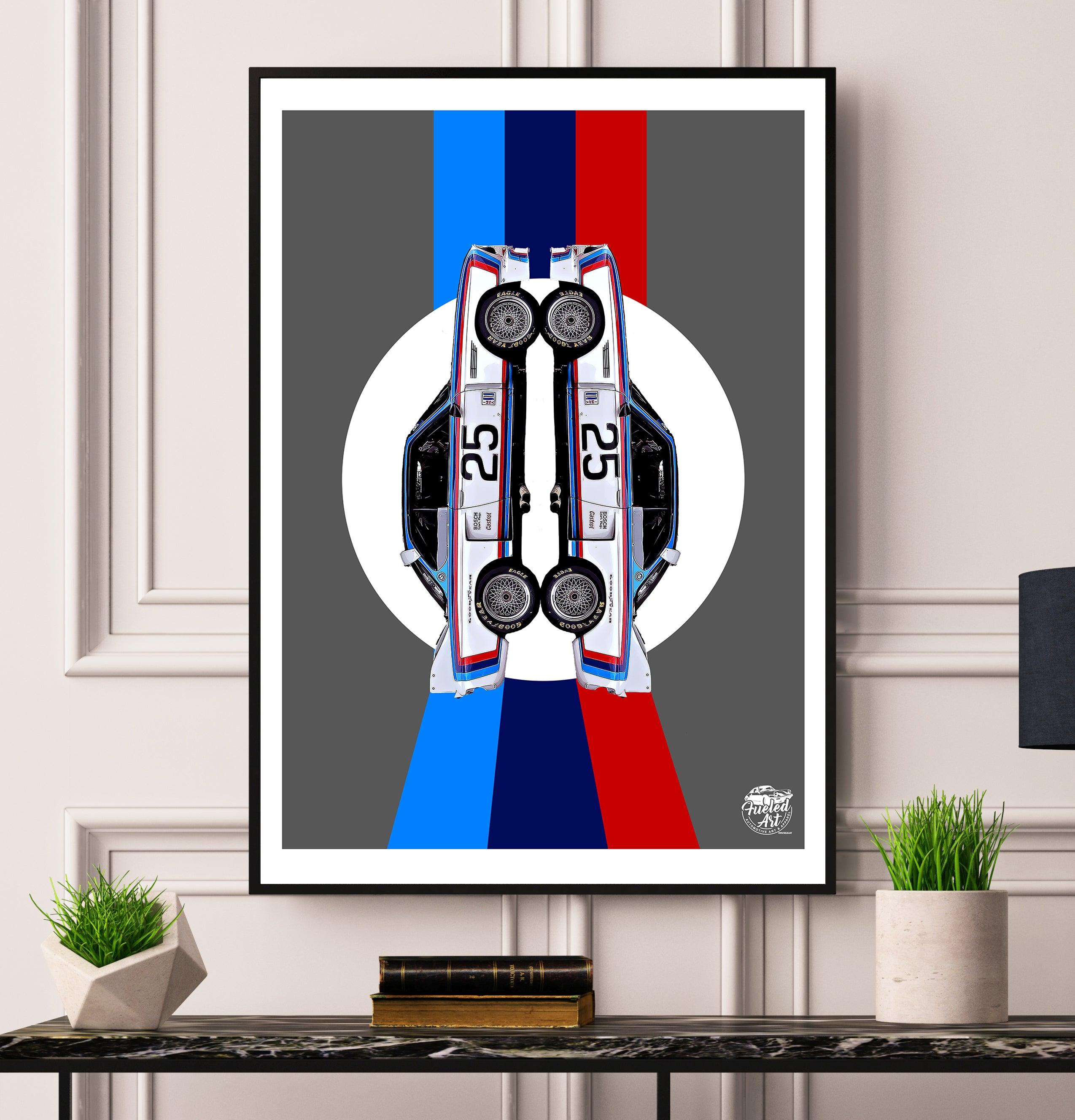 BMW CSL Print - Grey - Fueled.art