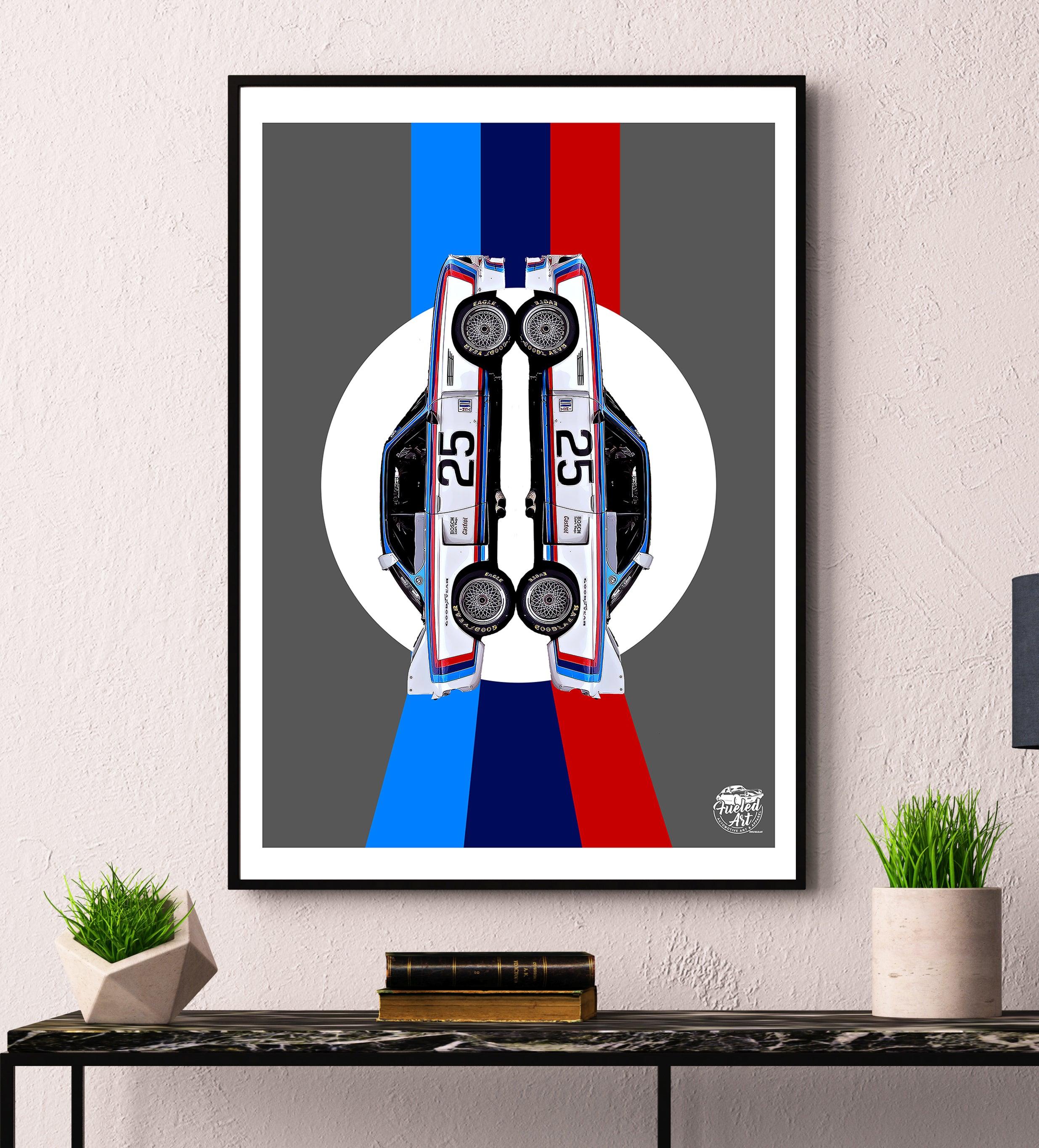 BMW CSL Print - Grey - Fueled.art