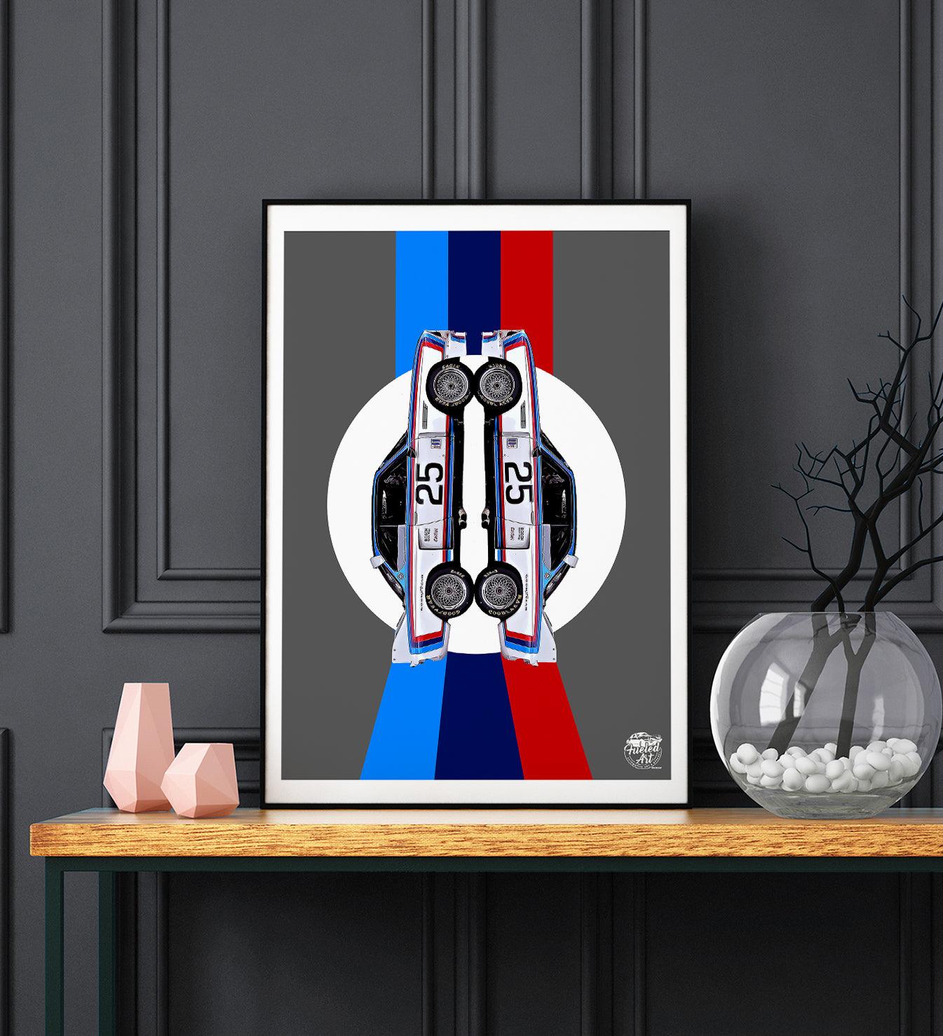 BMW CSL Print - Grey - Fueled.art