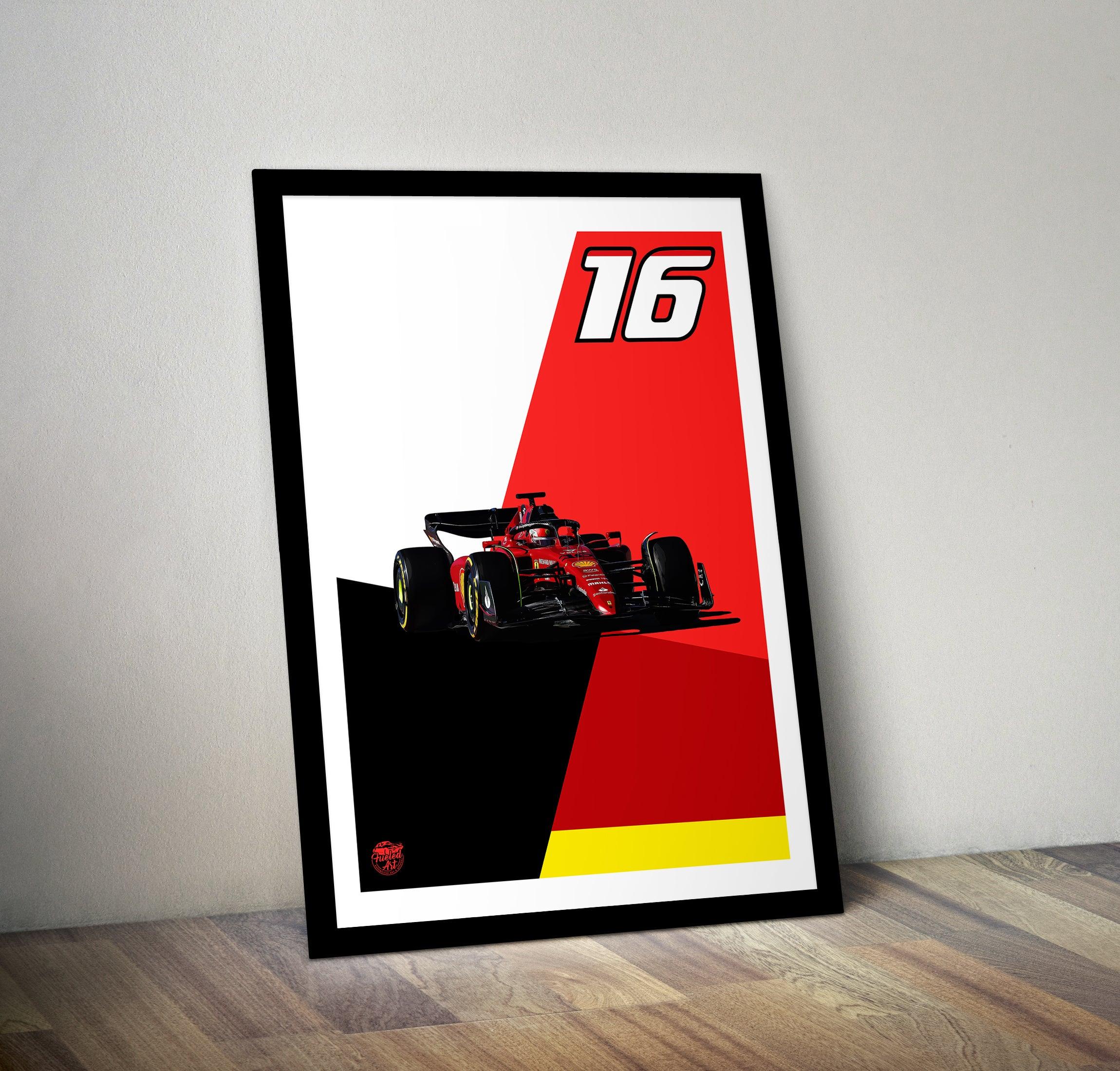 Charles Leclerc 2022 Ferrari F1 Print - Fueled.art