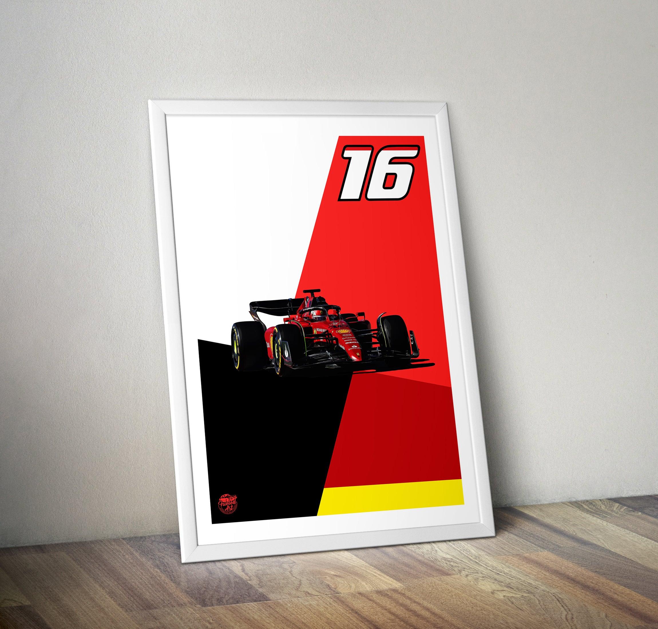 Charles Leclerc 2022 Ferrari F1 Print - Fueled.art