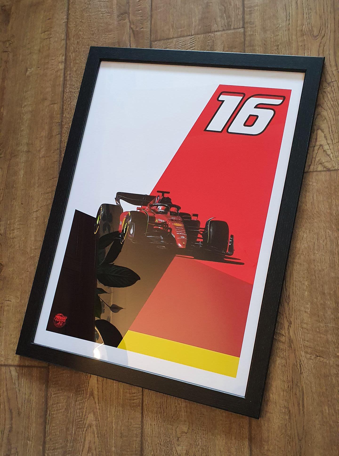 Charles Leclerc 2022 Ferrari F1 Print - Fueled.art