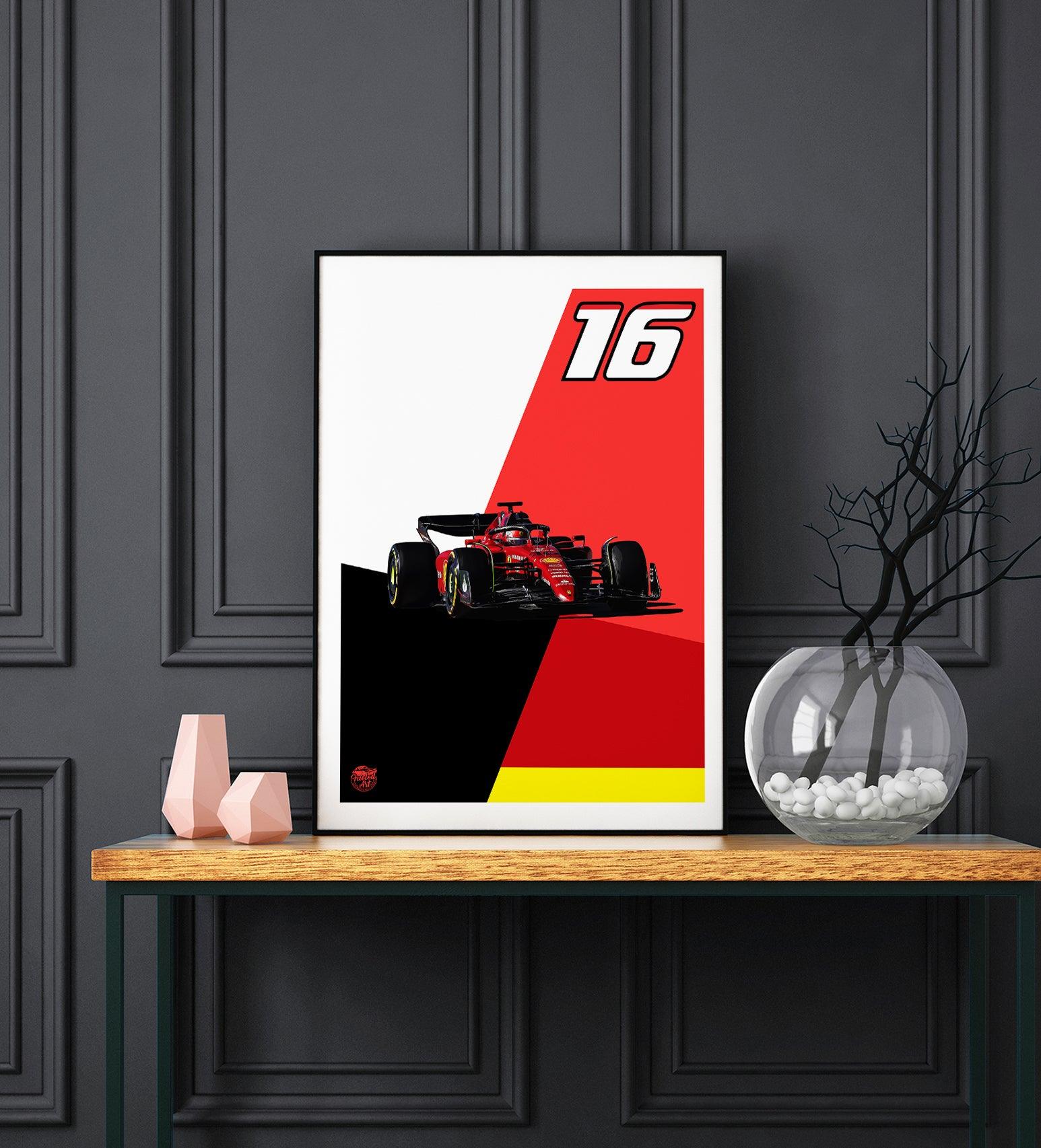 Charles Leclerc 2022 Ferrari F1 Print - Fueled.art