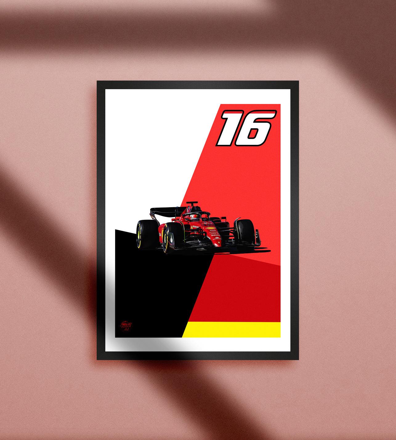 Charles Leclerc 2022 Ferrari F1 Print - Fueled.art