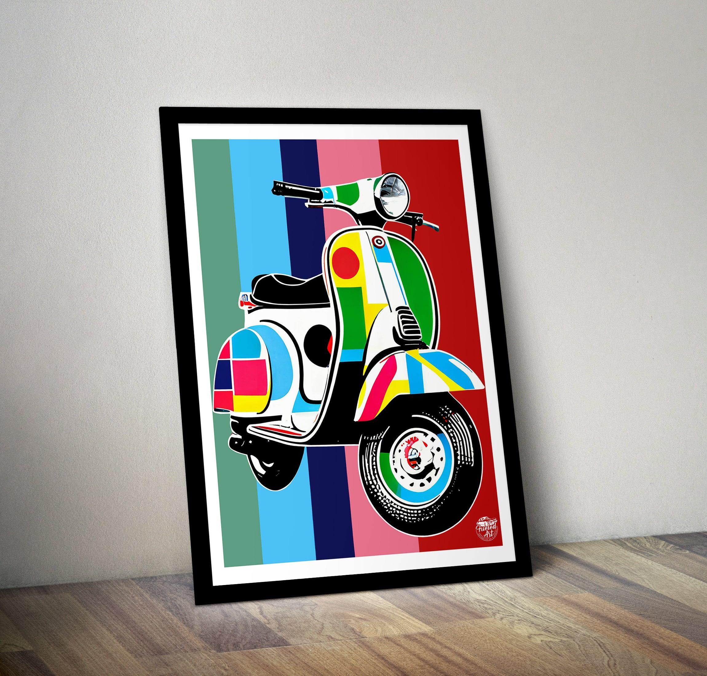 Classic Vespa Scooter Print - Fueled.art