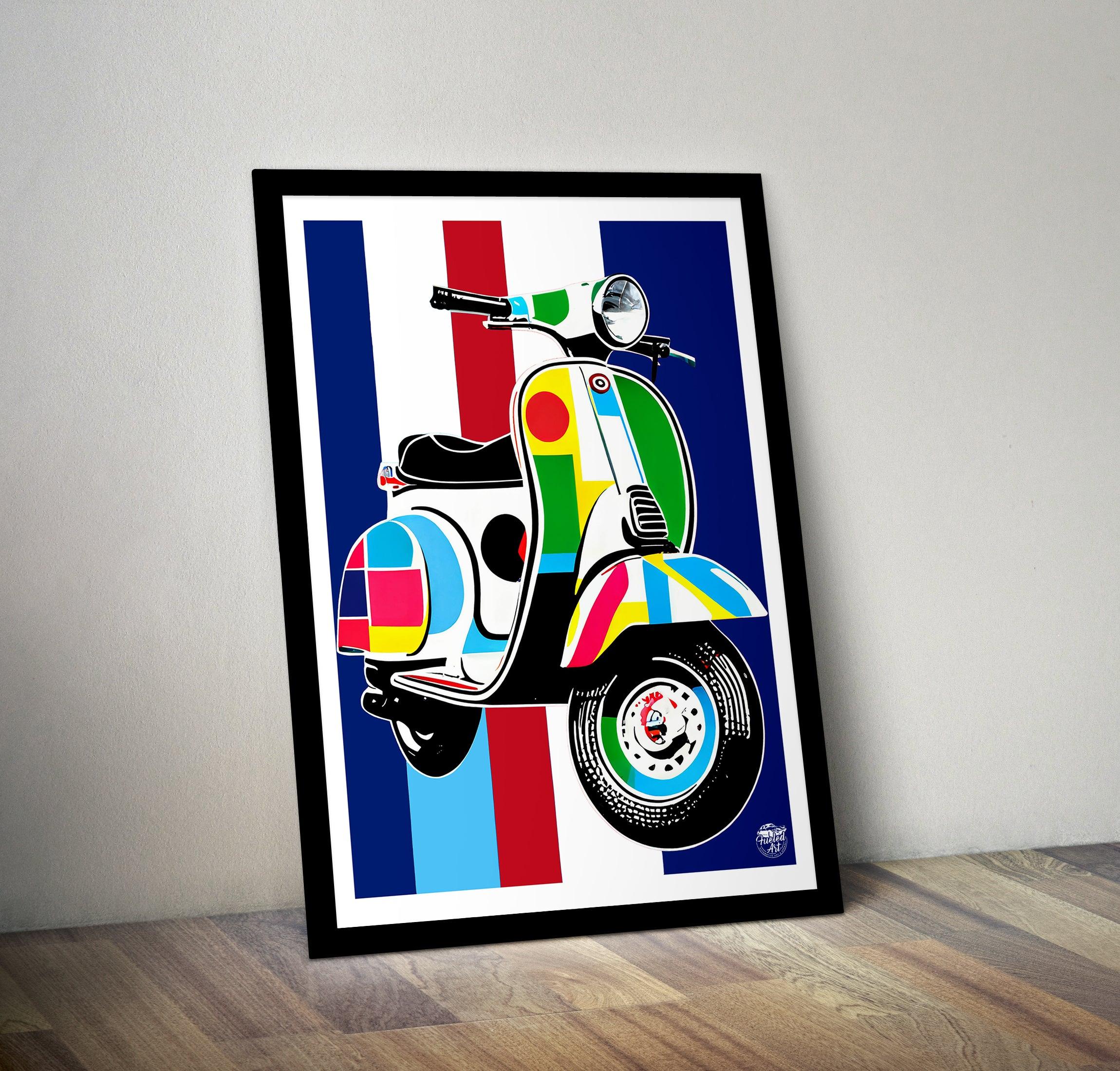 Classic Vespa Scooter Print - Fueled.art