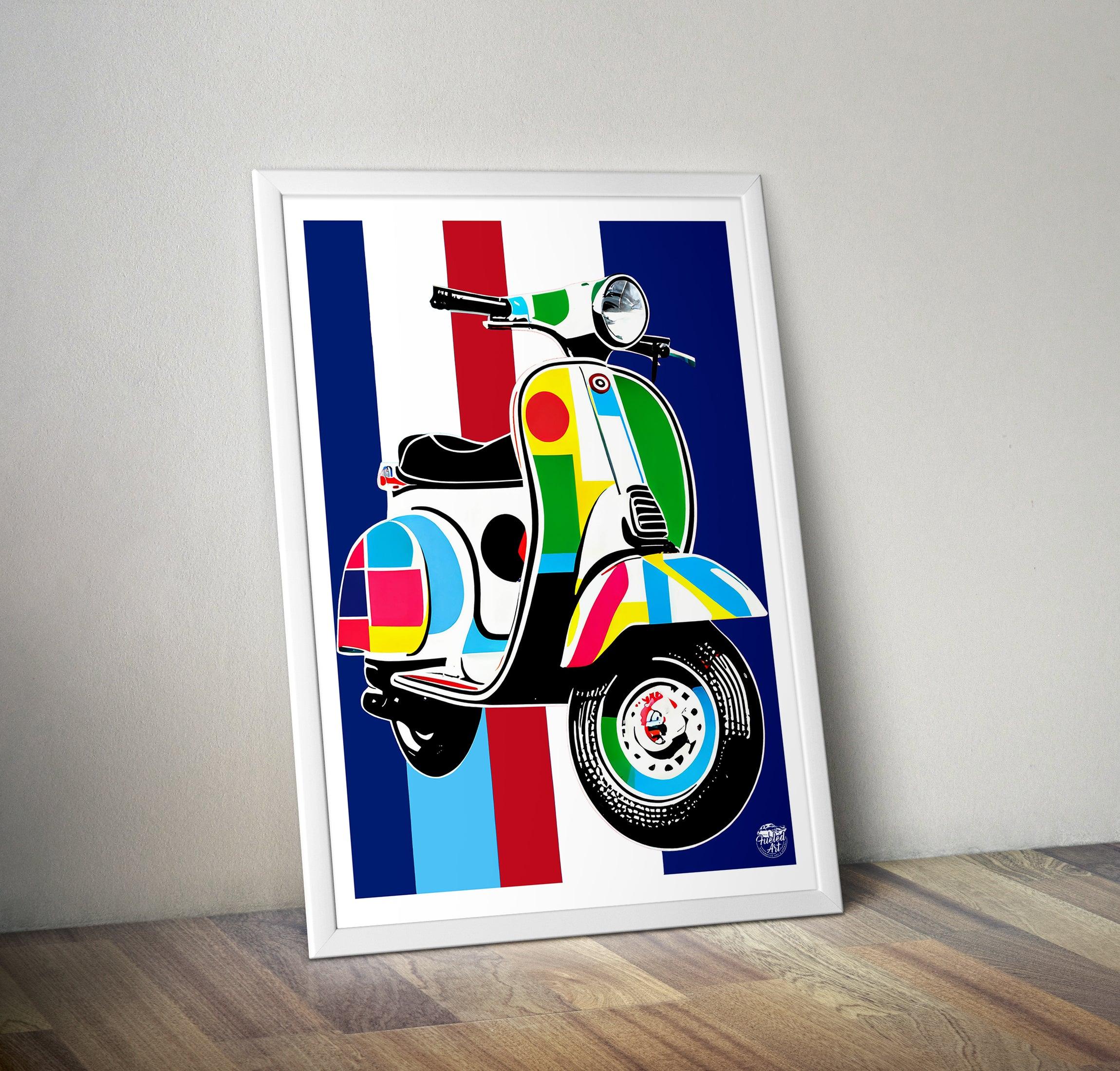 Classic Vespa Scooter Print - Fueled.art