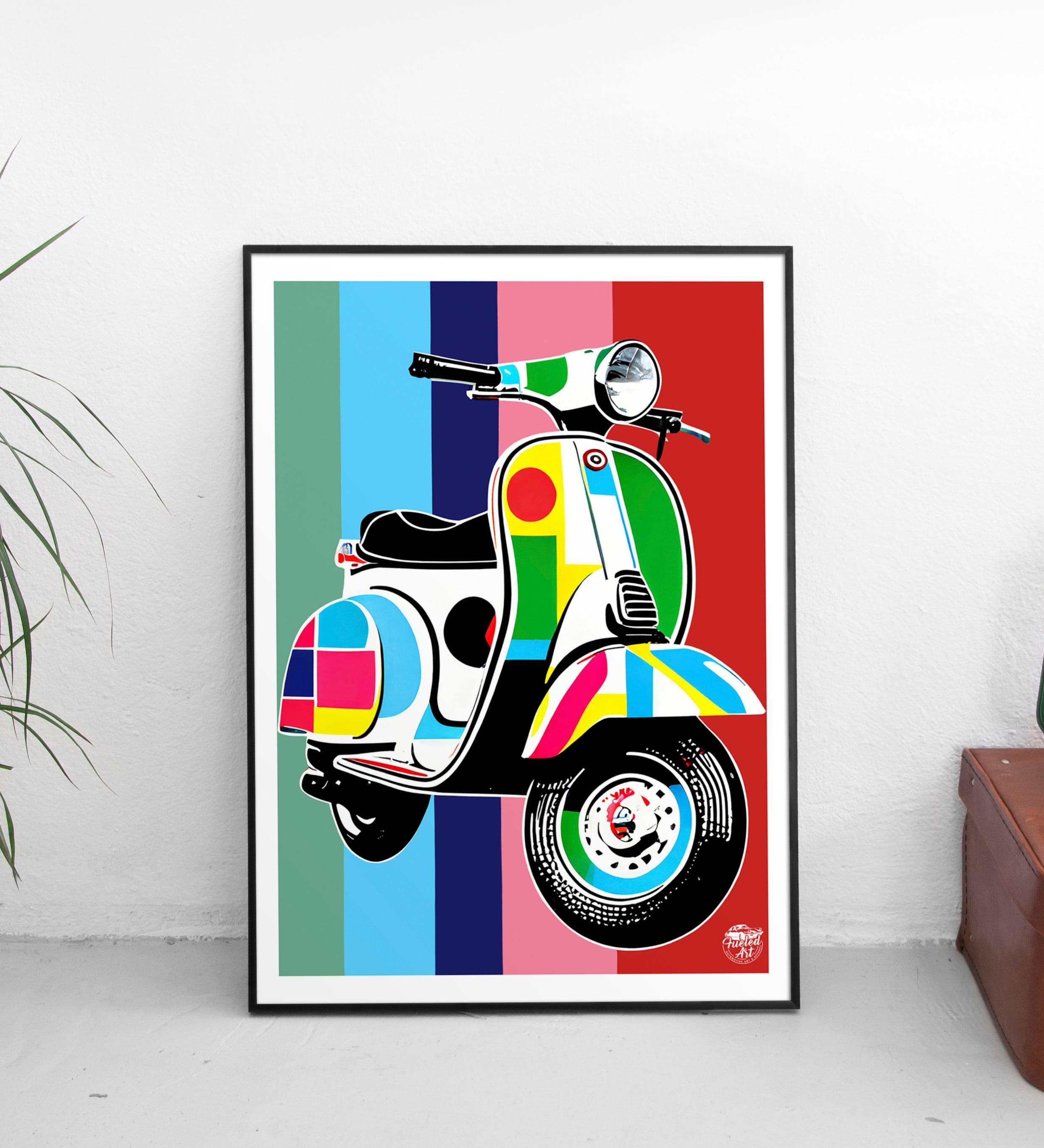 Classic Vespa Scooter Print - Fueled.art