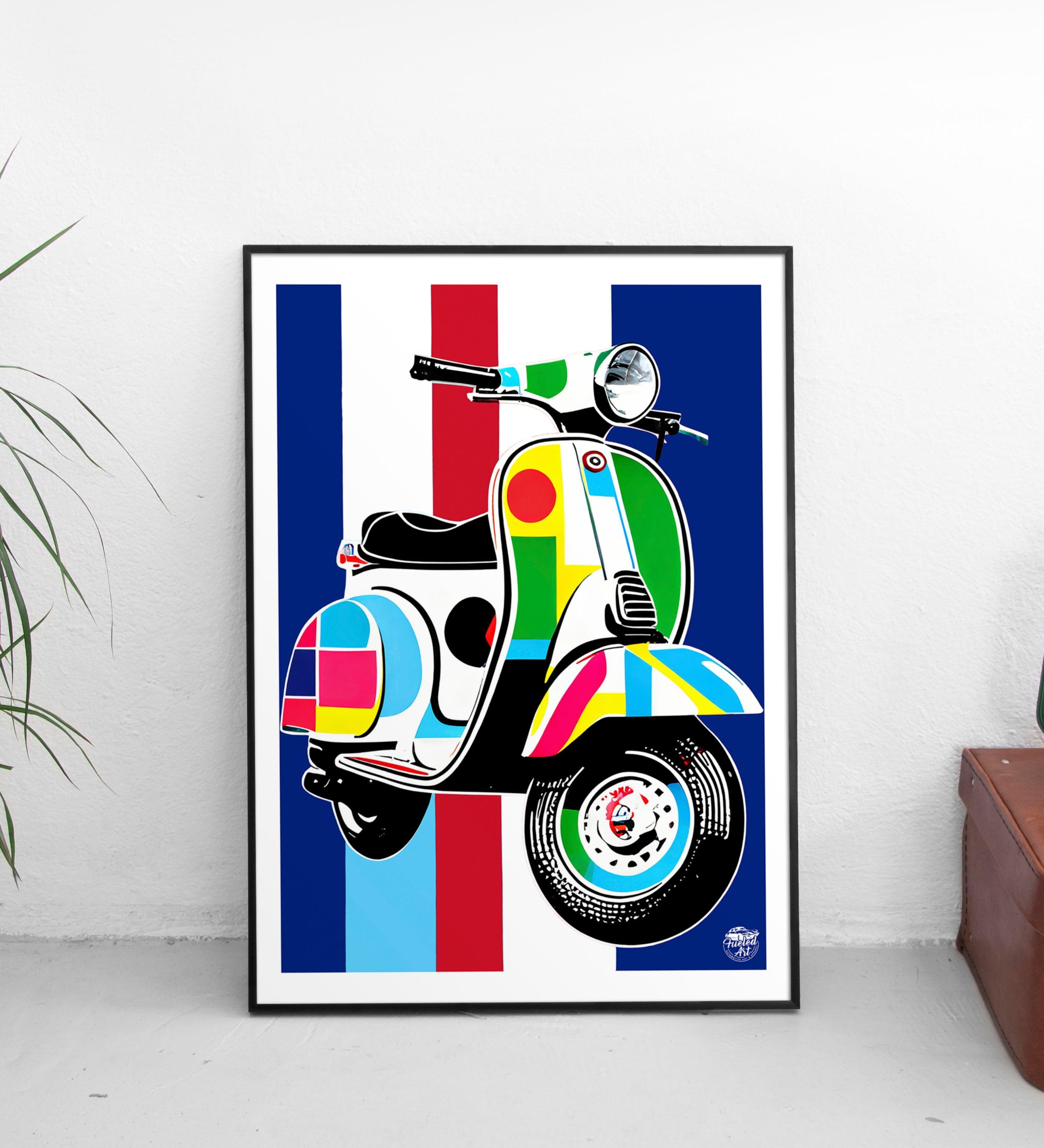 Classic Vespa Scooter Print - Fueled.art