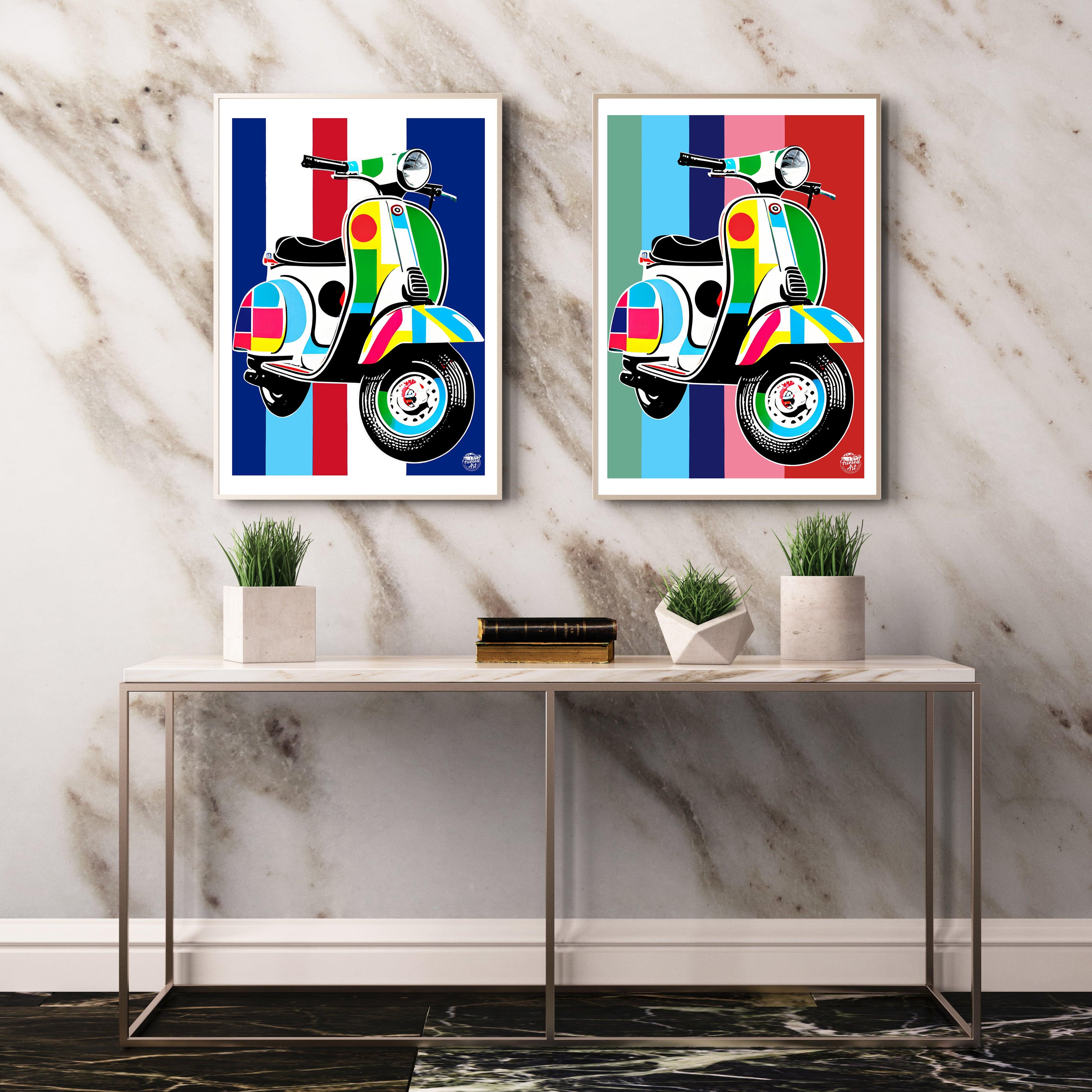 Classic Vespa Scooter Print - Fueled.art