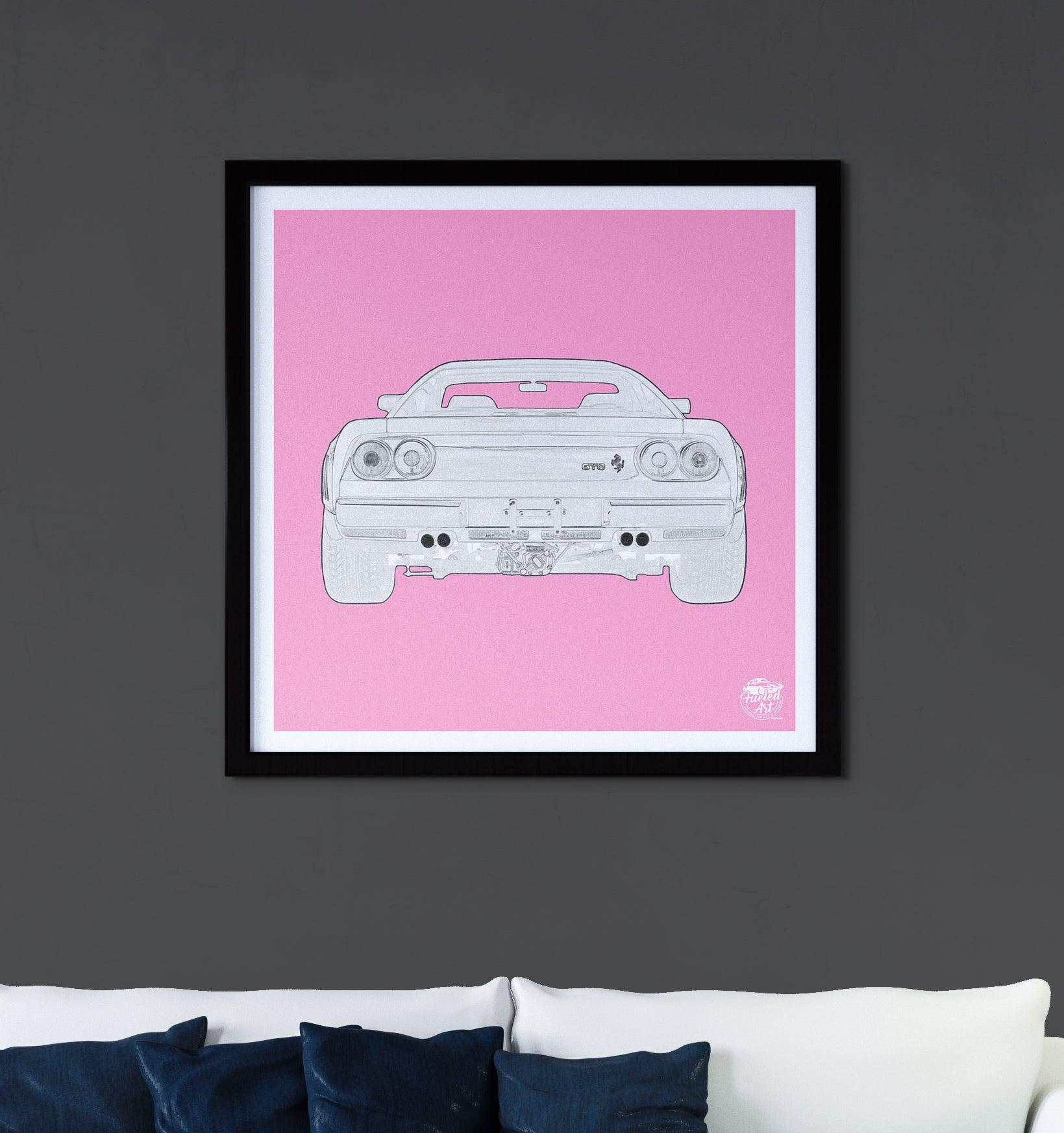 Ferrari 288 GTO Print - Pink - Fueled.art