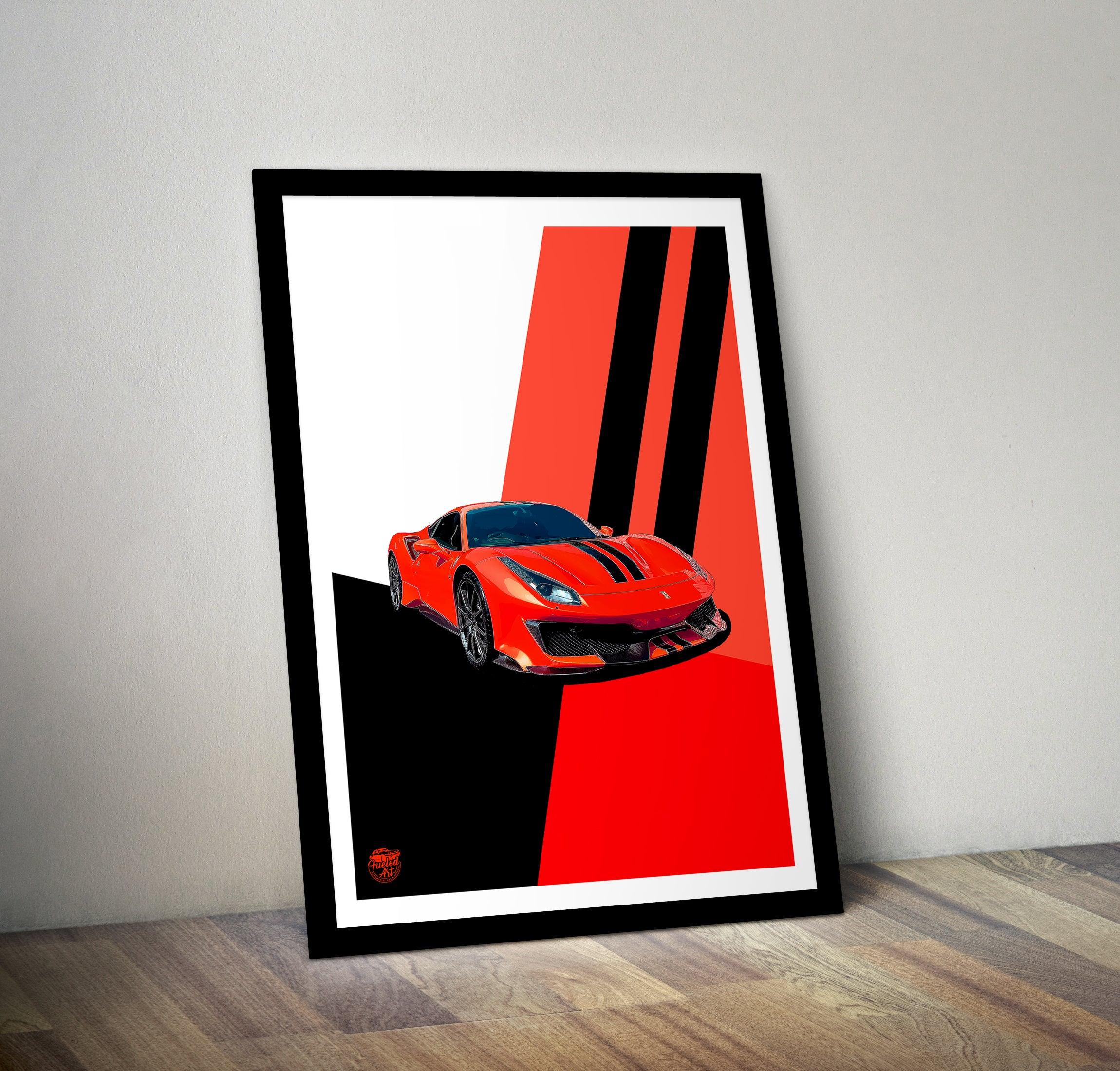 Ferrari 488 Pista Print - Fueled.art