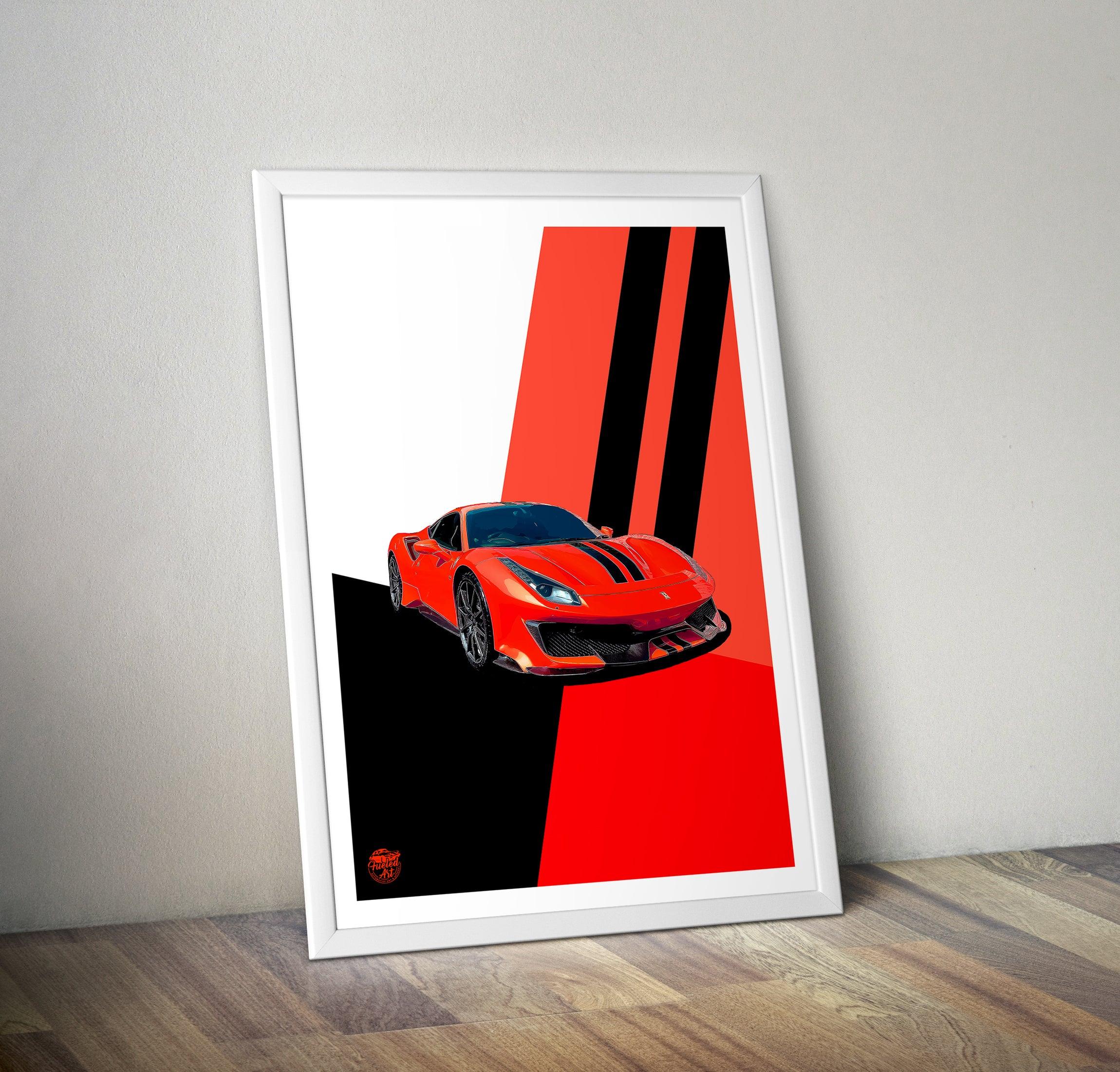 Ferrari 488 Pista Print - Fueled.art