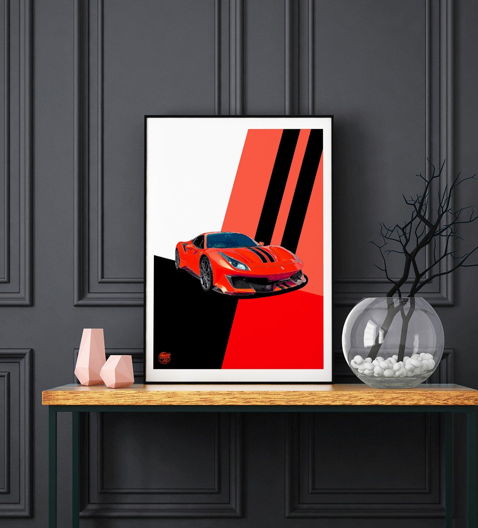 Ferrari 488 Pista Print - Fueled.art