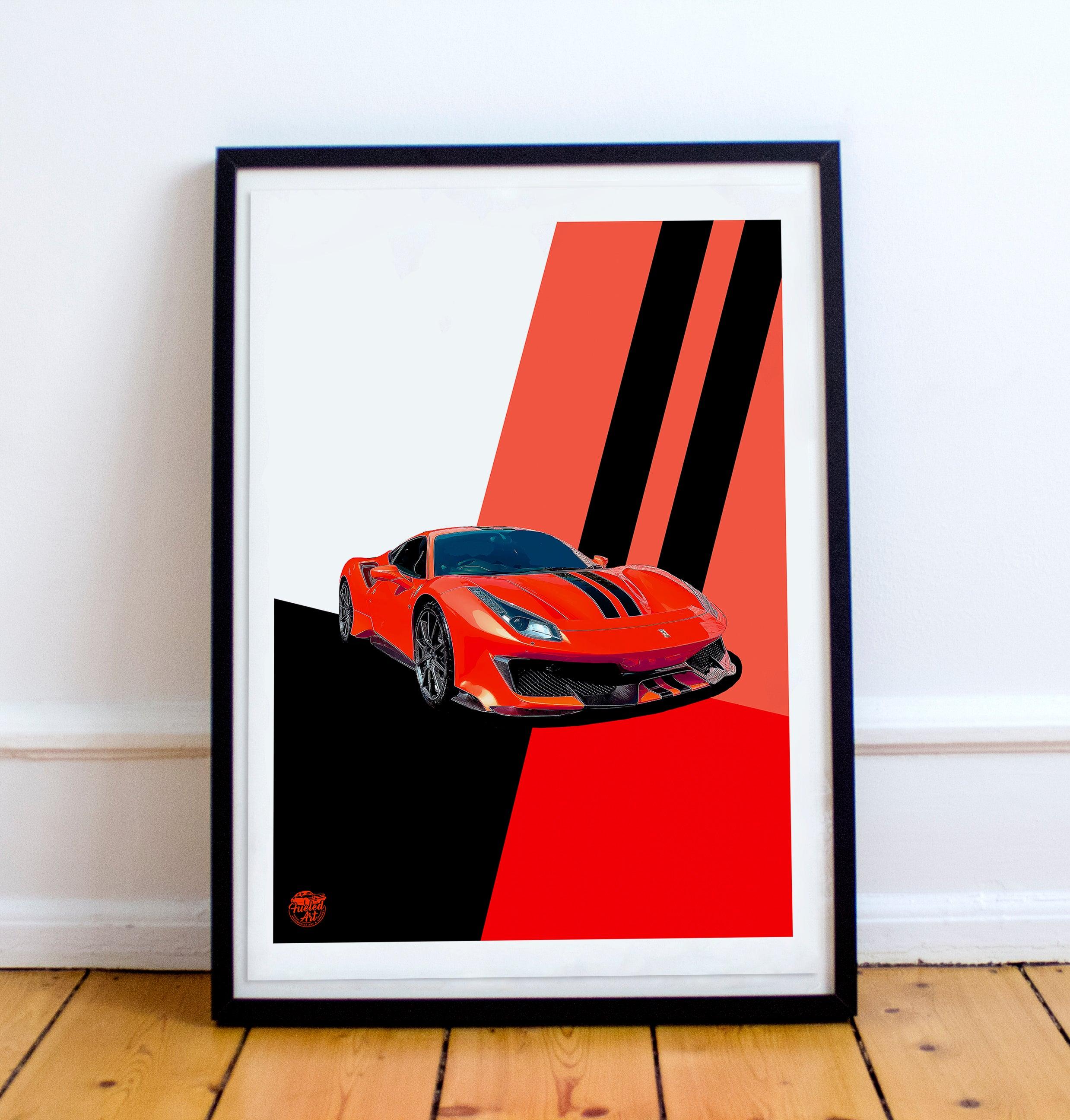 Ferrari 488 Pista Print - Fueled.art