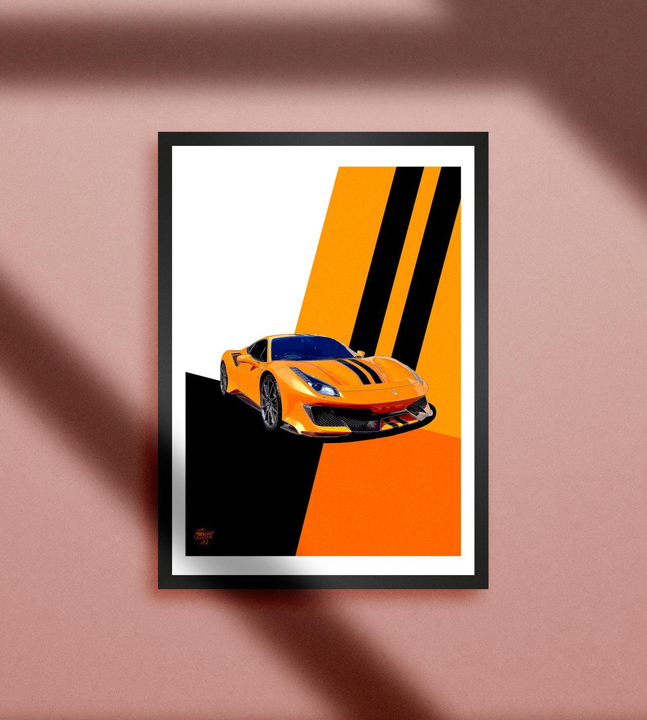 Ferrari 488 Pista Print - Fueled.art