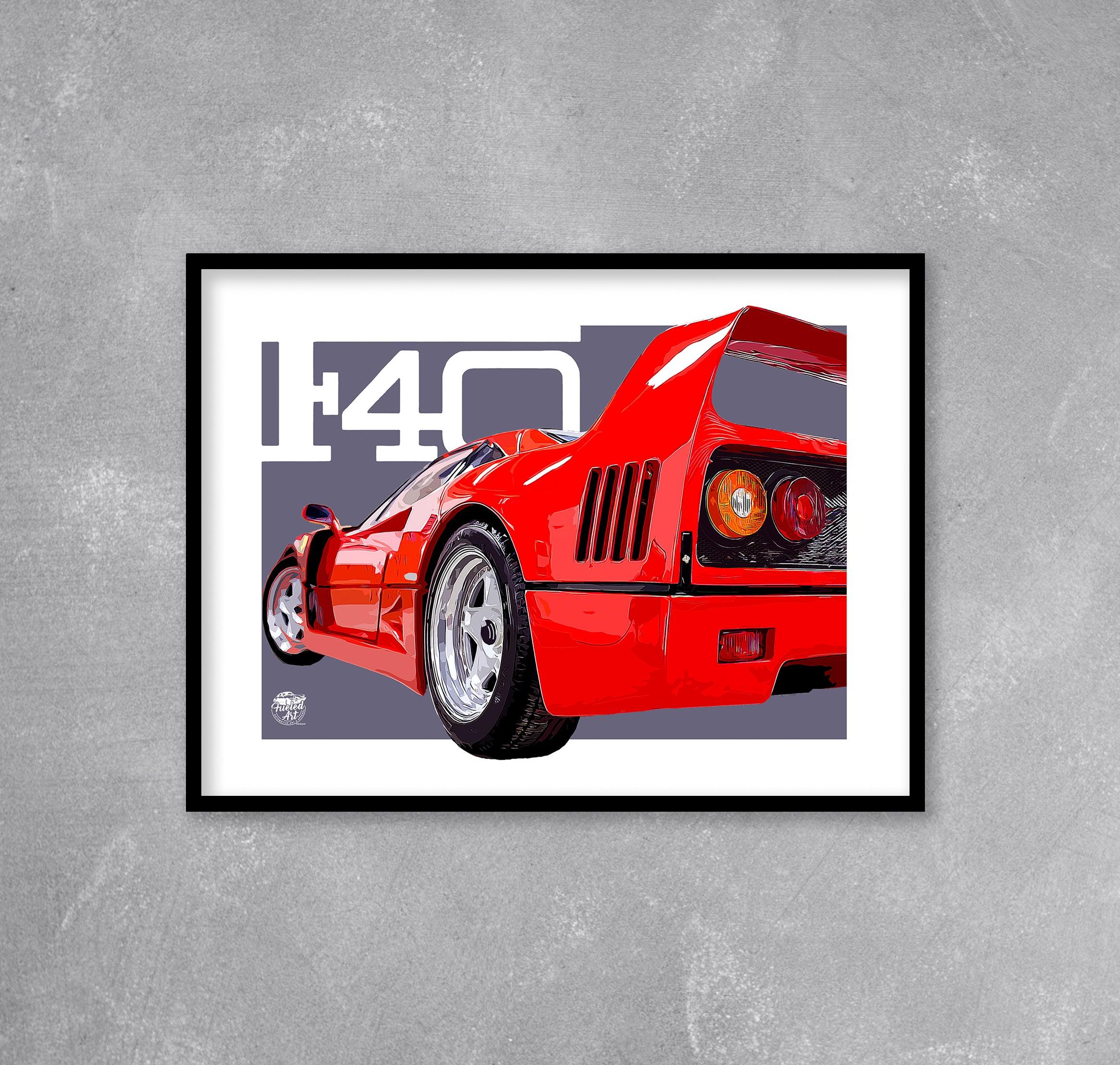 Ferrari F40 Print - Fueled.art