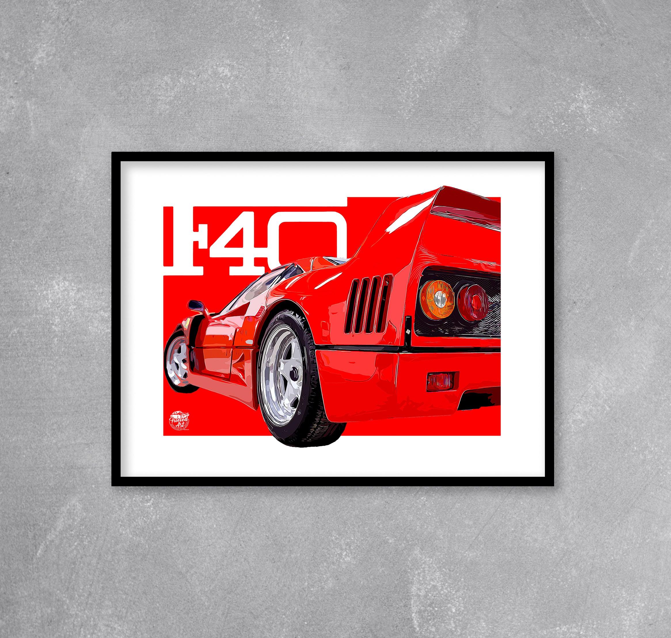 Ferrari F40 Print - Fueled.art