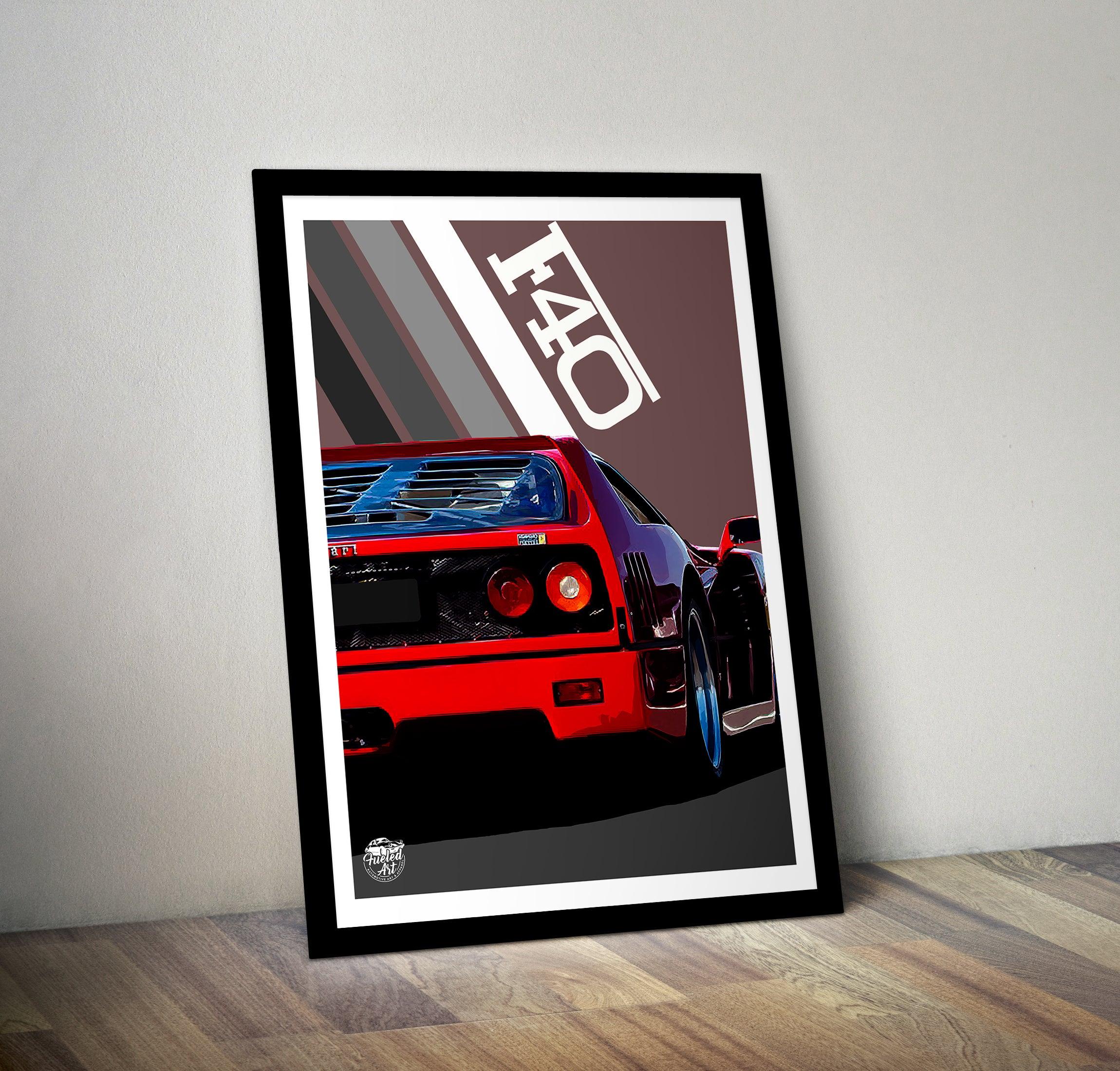 Ferrari F40 Print - Fueled.art