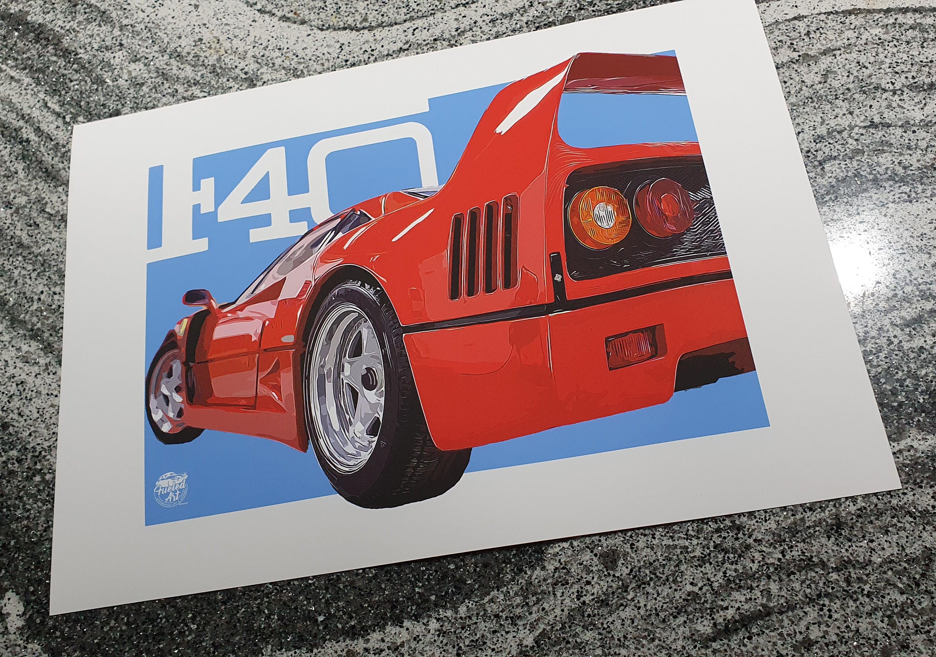 Ferrari F40 Print - Fueled.art