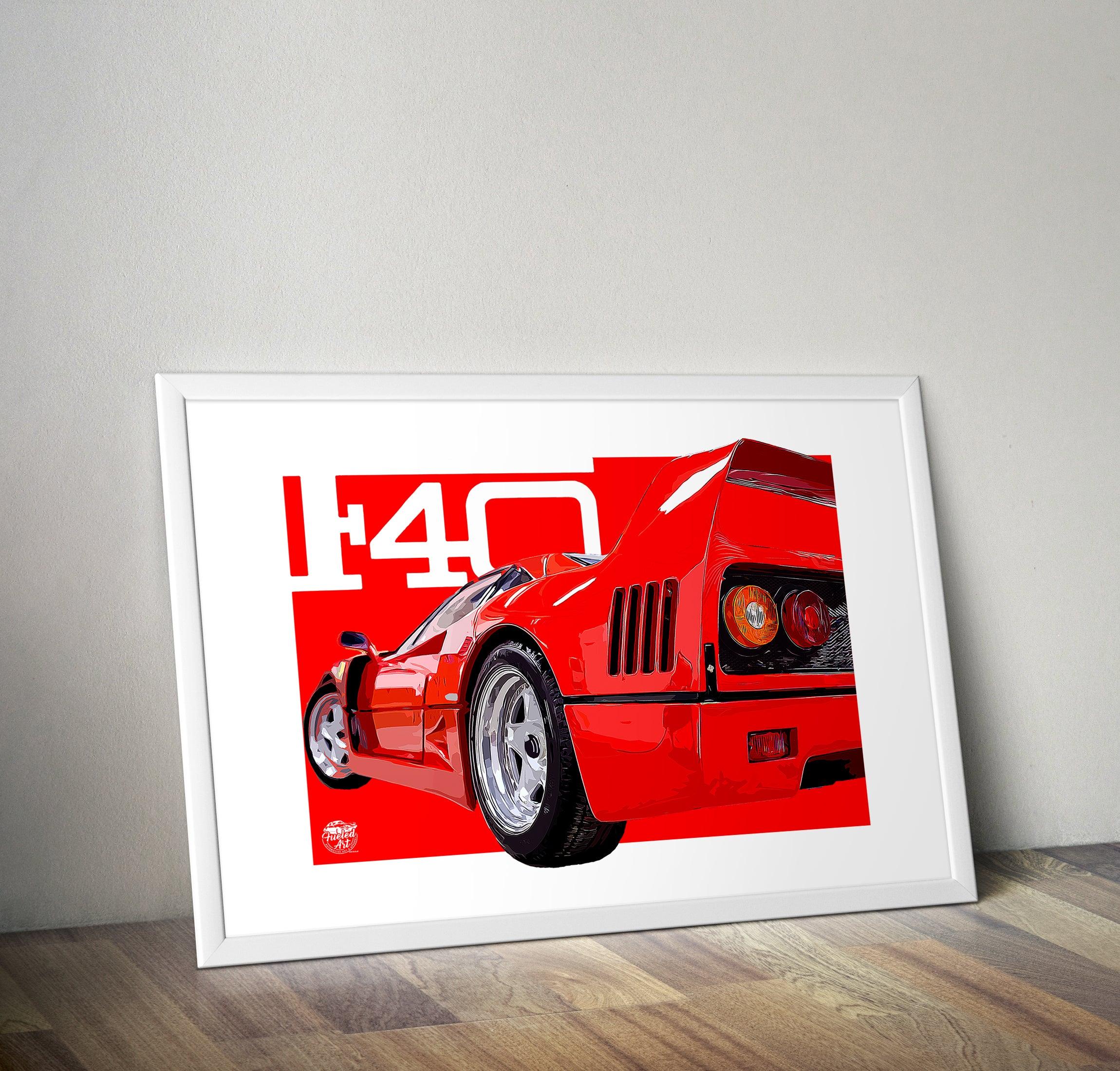 Ferrari F40 Print - Fueled.art