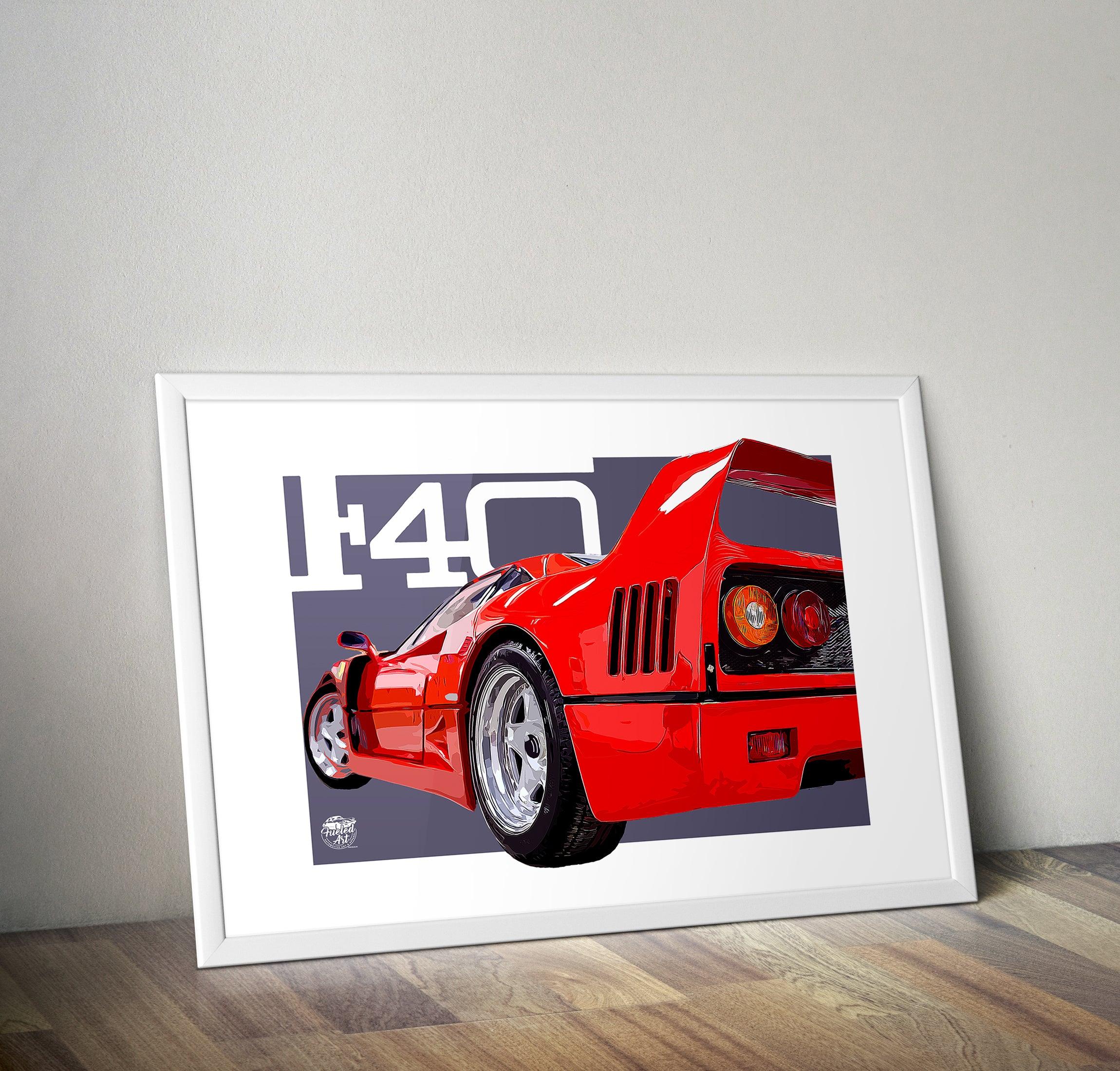 Ferrari F40 Print - Fueled.art