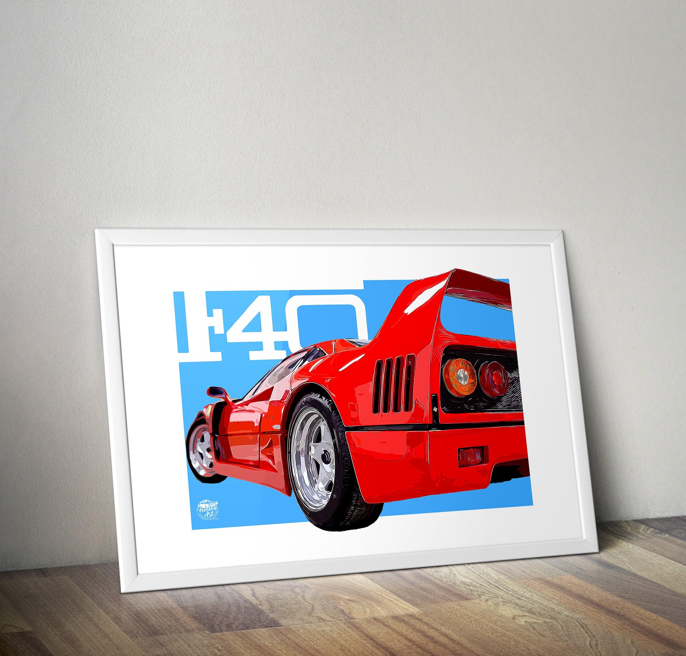 Ferrari F40 Print - Fueled.art