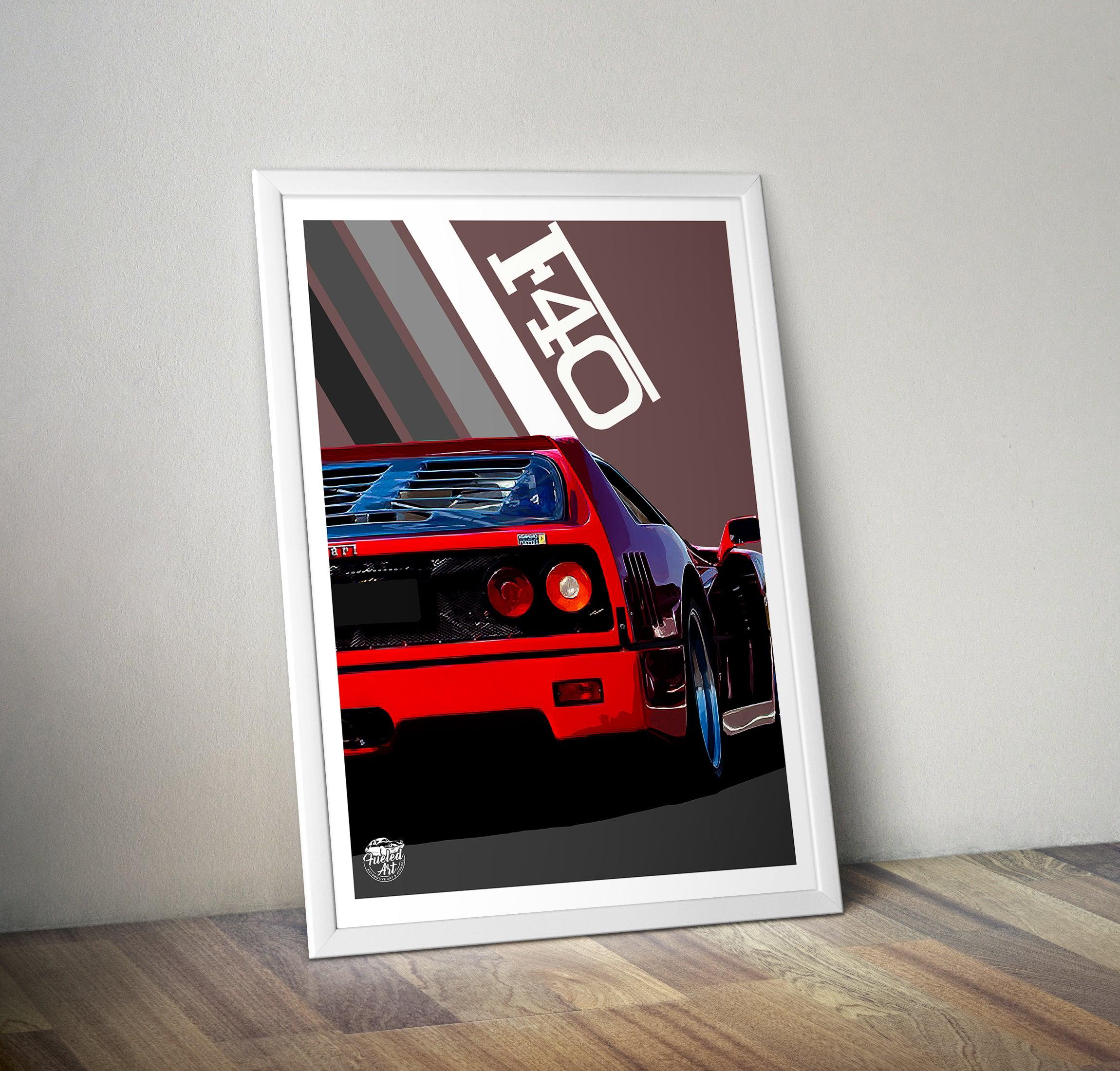 Ferrari F40 Print - Fueled.art