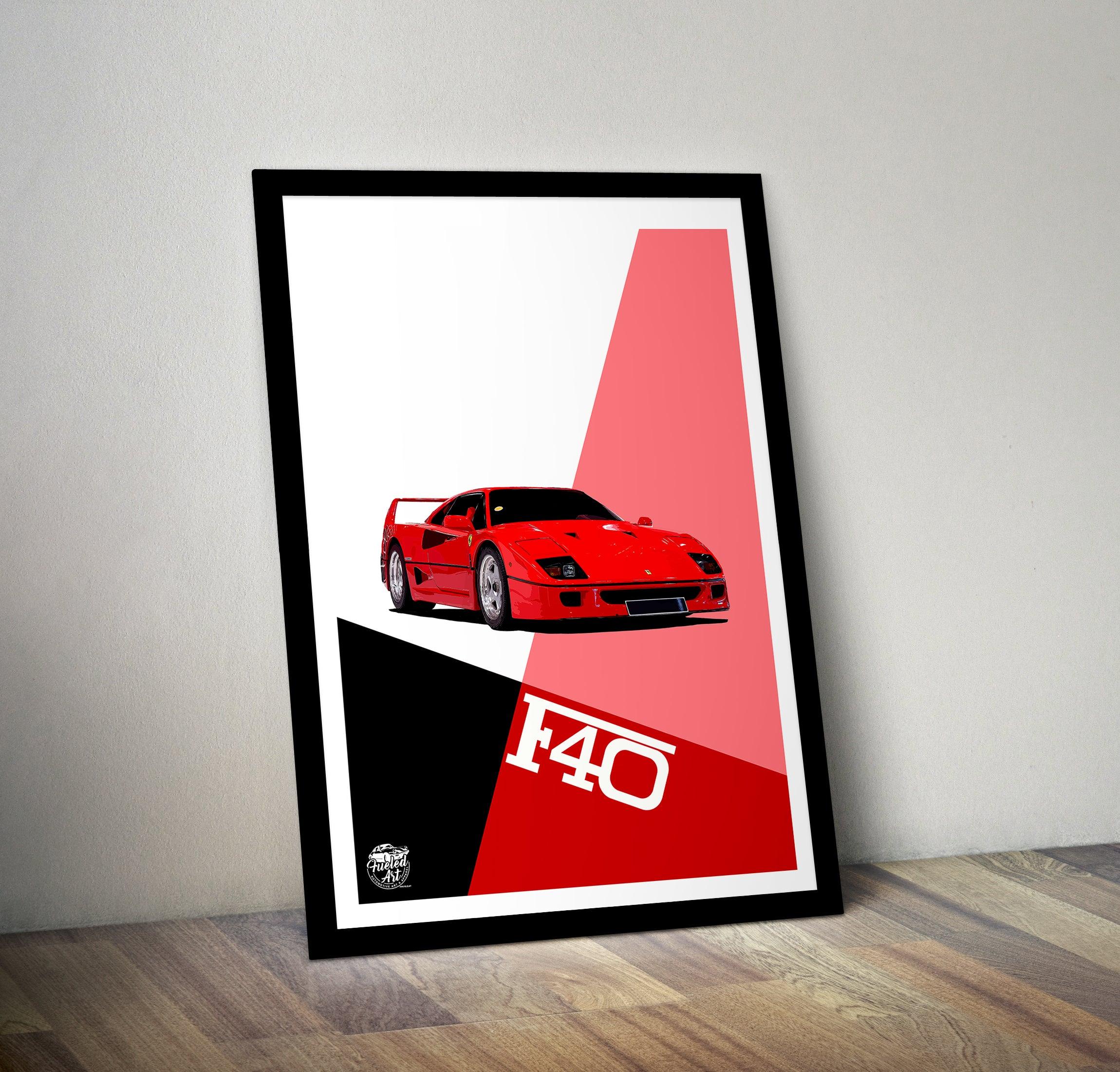 Ferrari F40 Print - Fueled.art