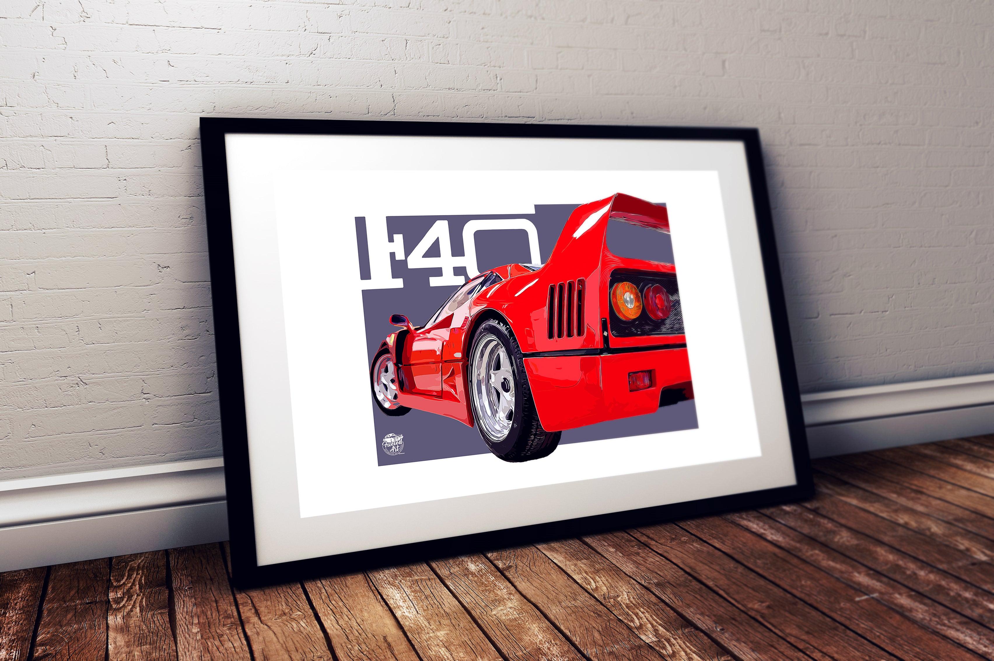 Ferrari F40 Print - Fueled.art