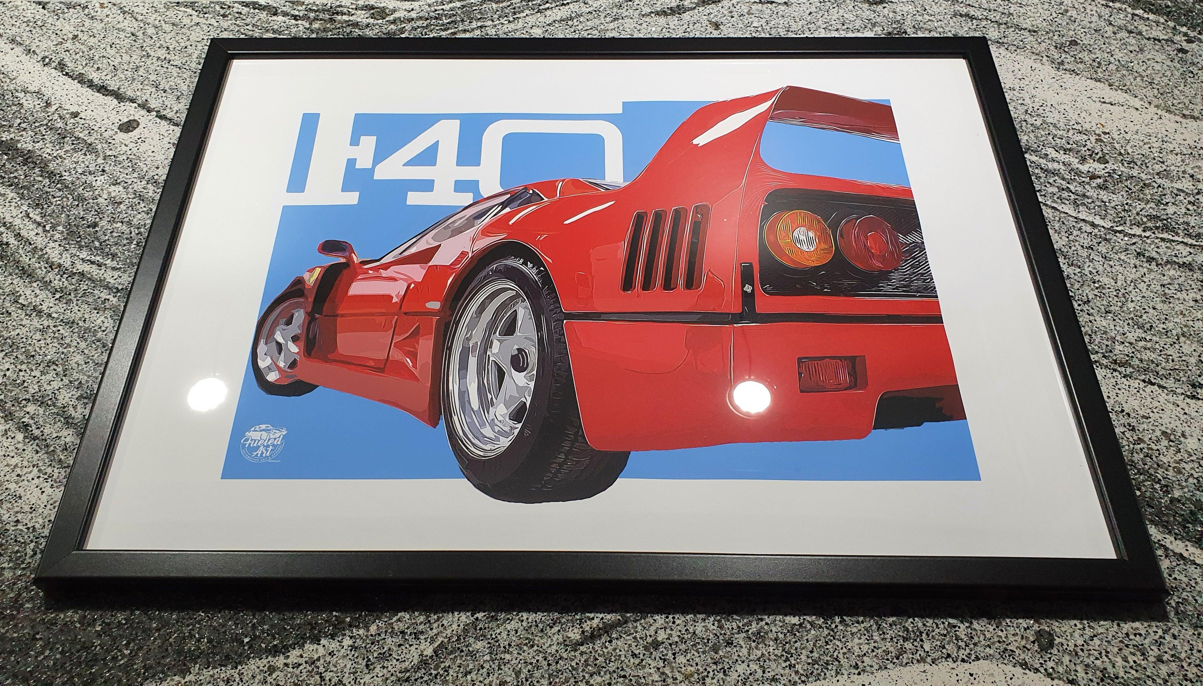 Ferrari F40 Print - Fueled.art