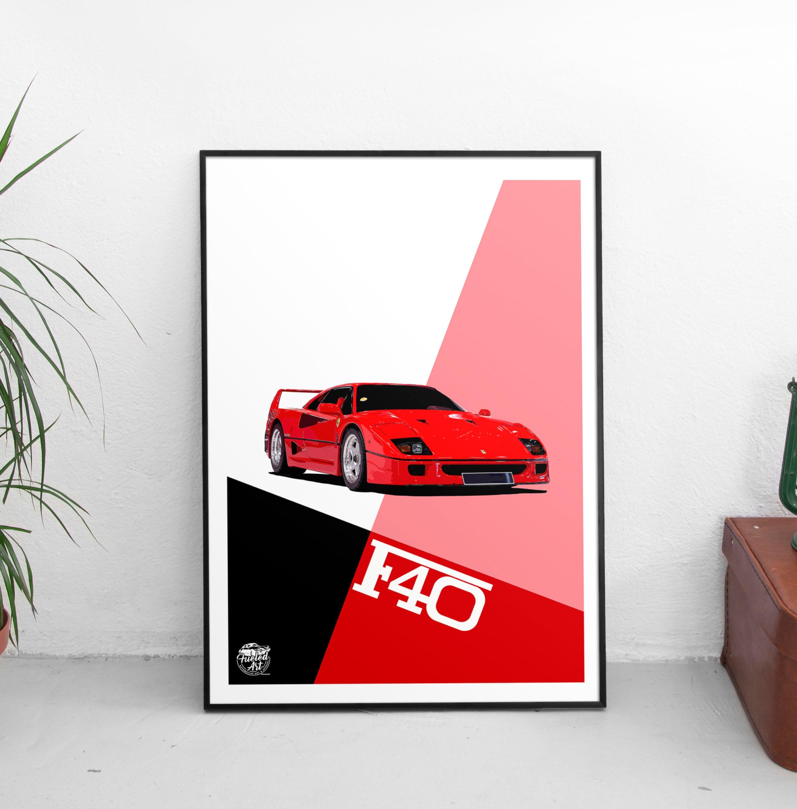 Ferrari F40 Print - Fueled.art