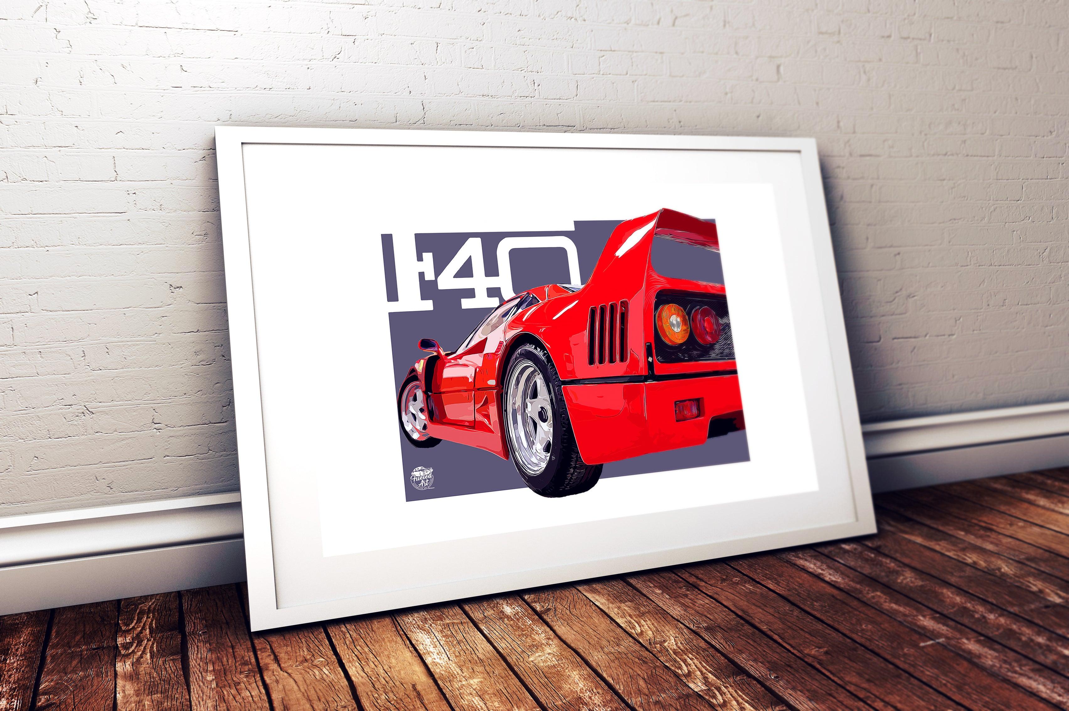 Ferrari F40 Print - Fueled.art