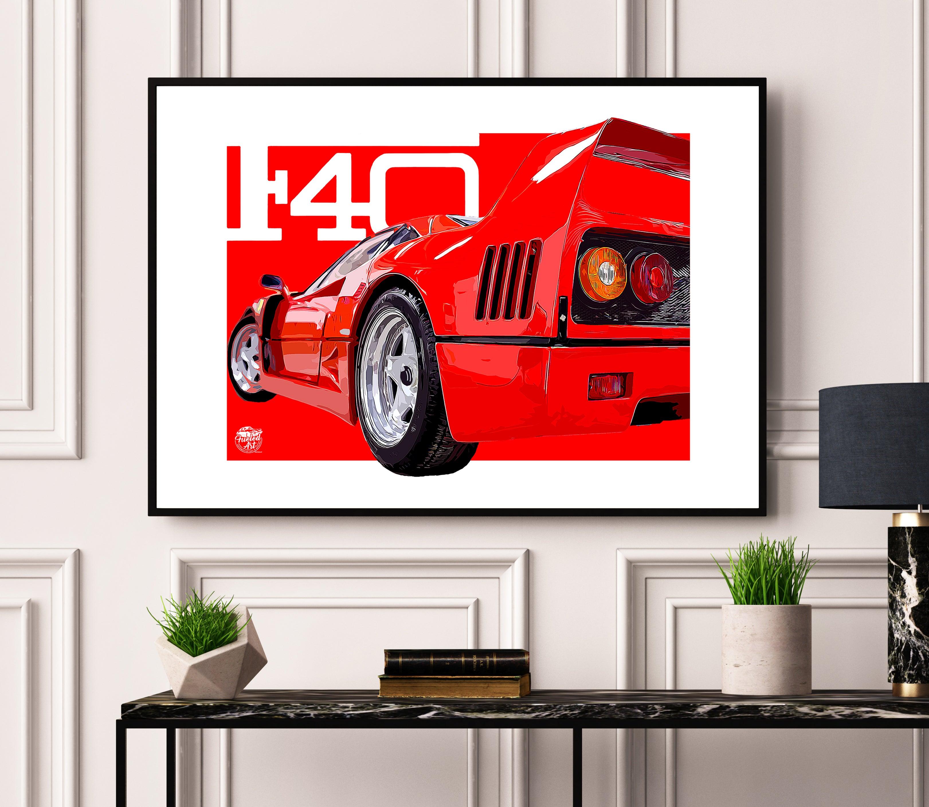 Ferrari F40 Print - Fueled.art