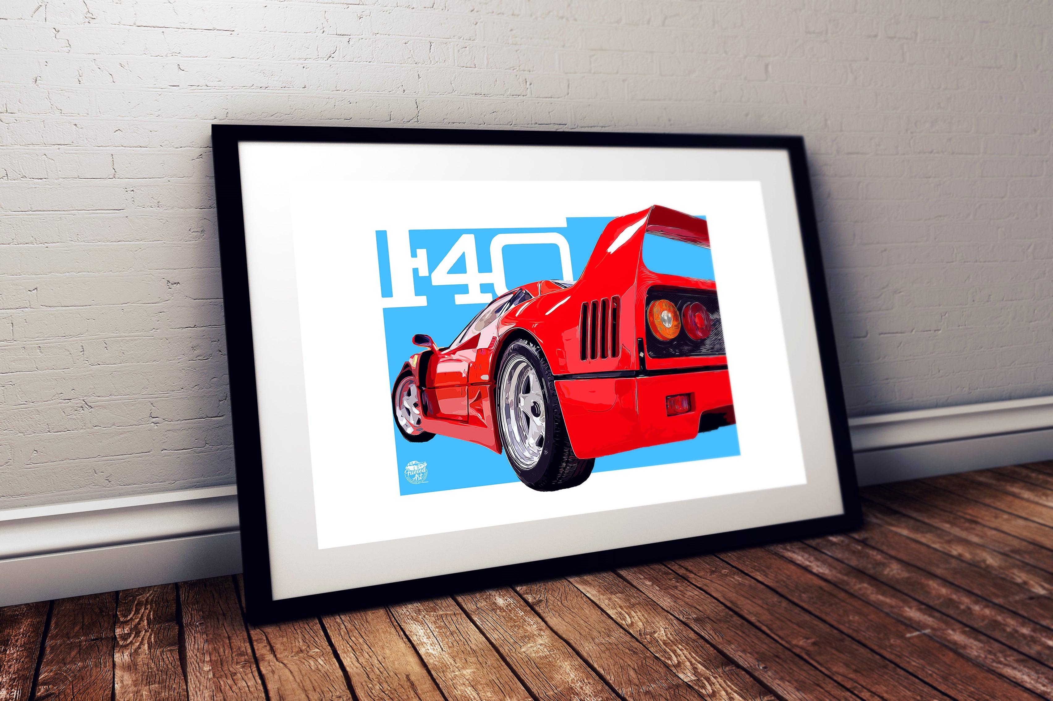 Ferrari F40 Print - Fueled.art