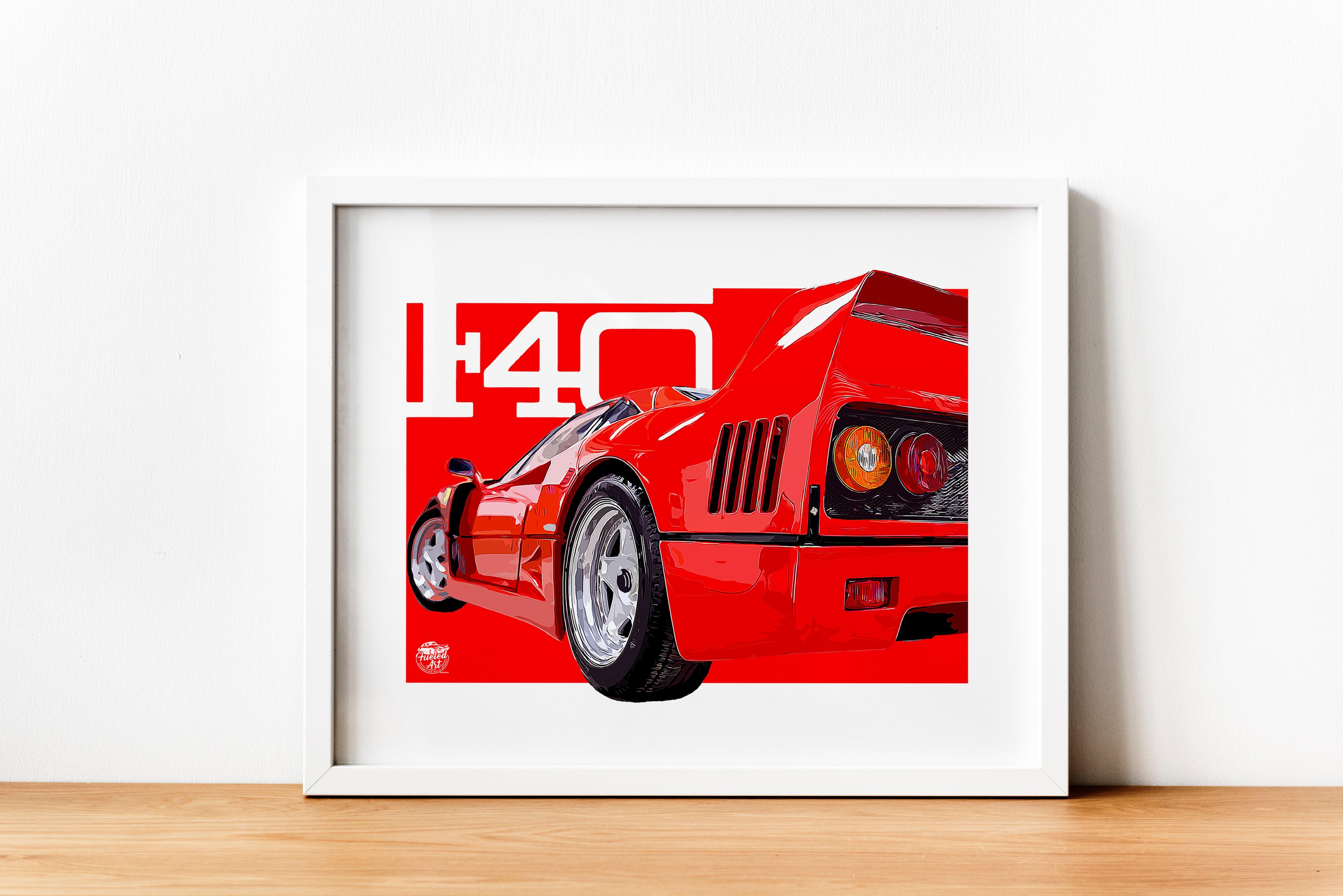 Ferrari F40 Print - Fueled.art