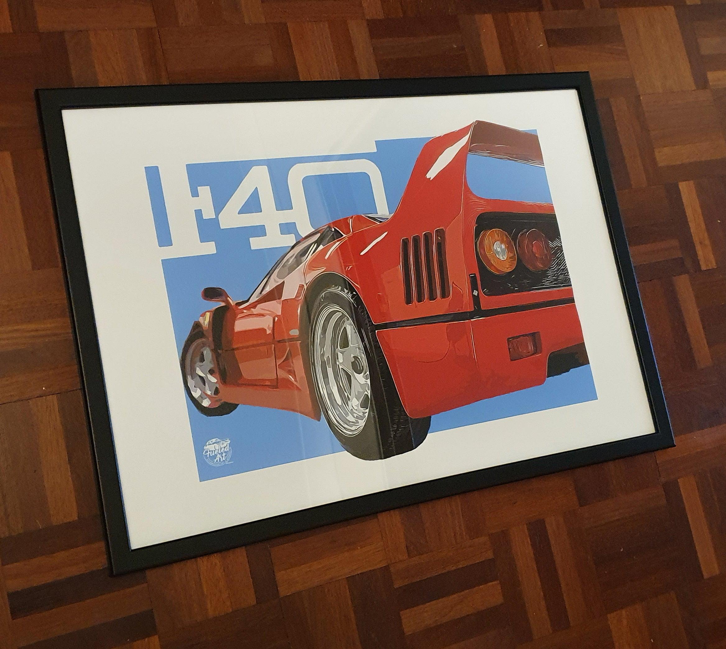 Ferrari F40 Print - Fueled.art