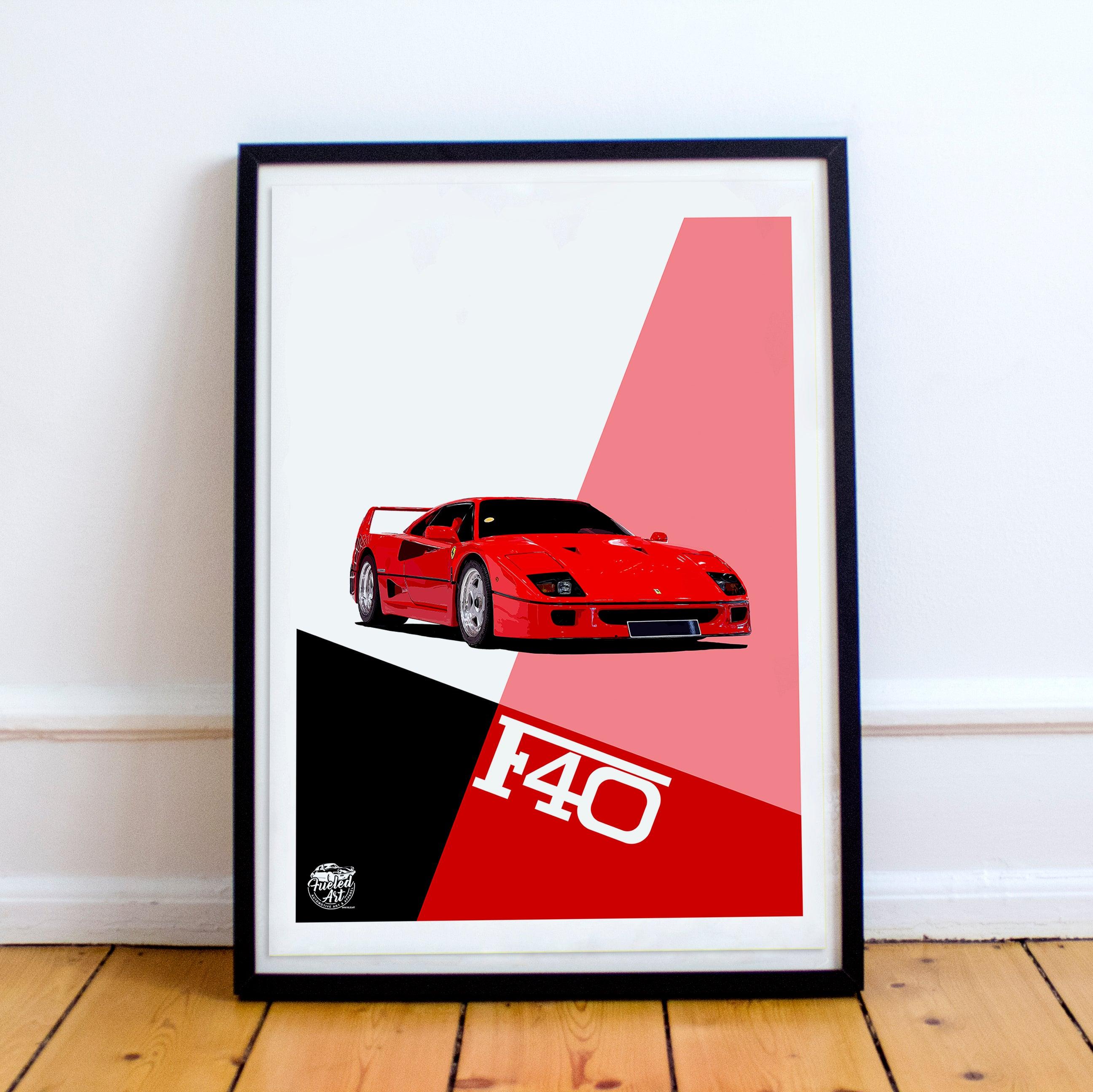 Ferrari F40 Print - Fueled.art