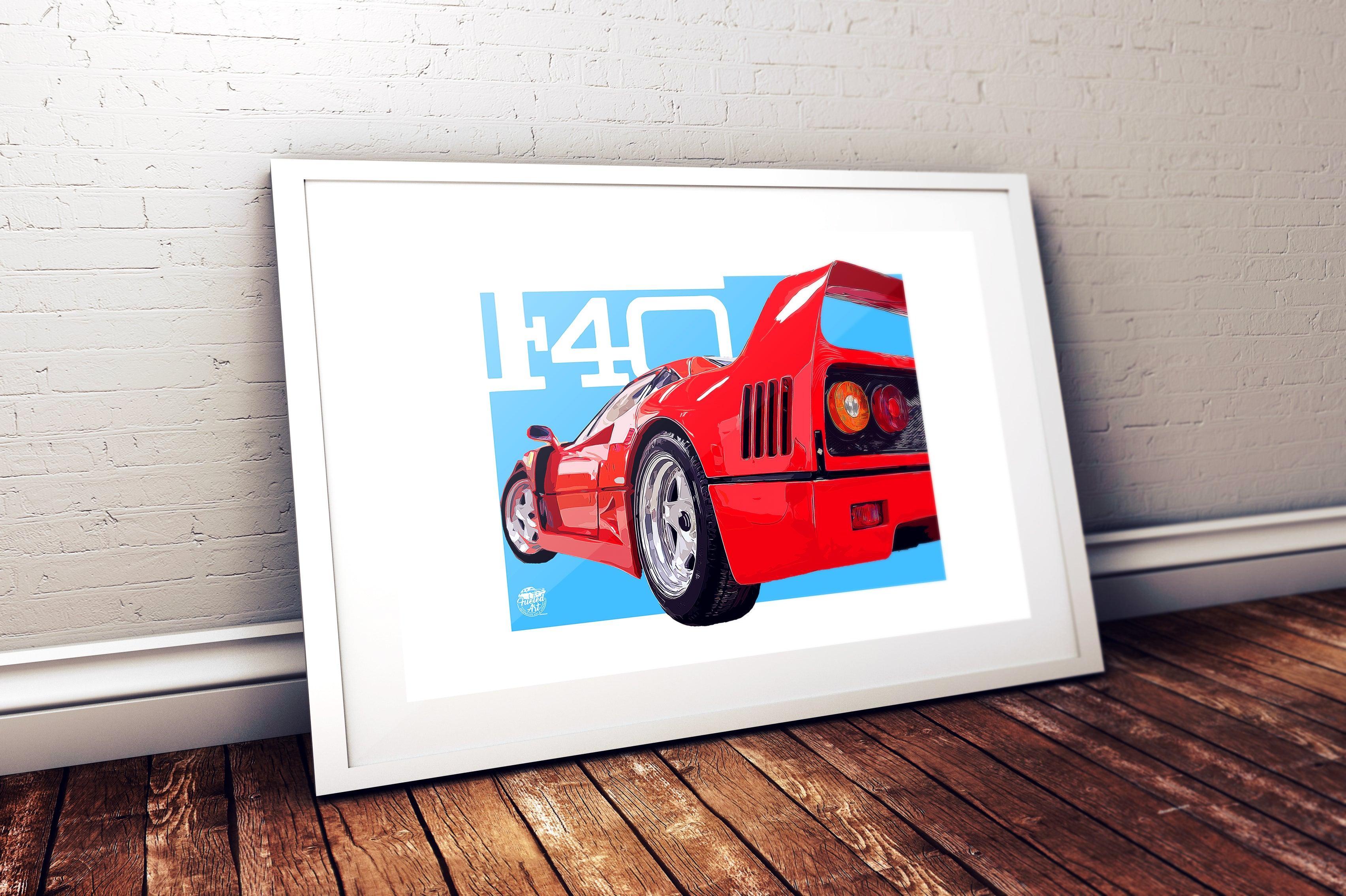 Ferrari F40 Print - Fueled.art