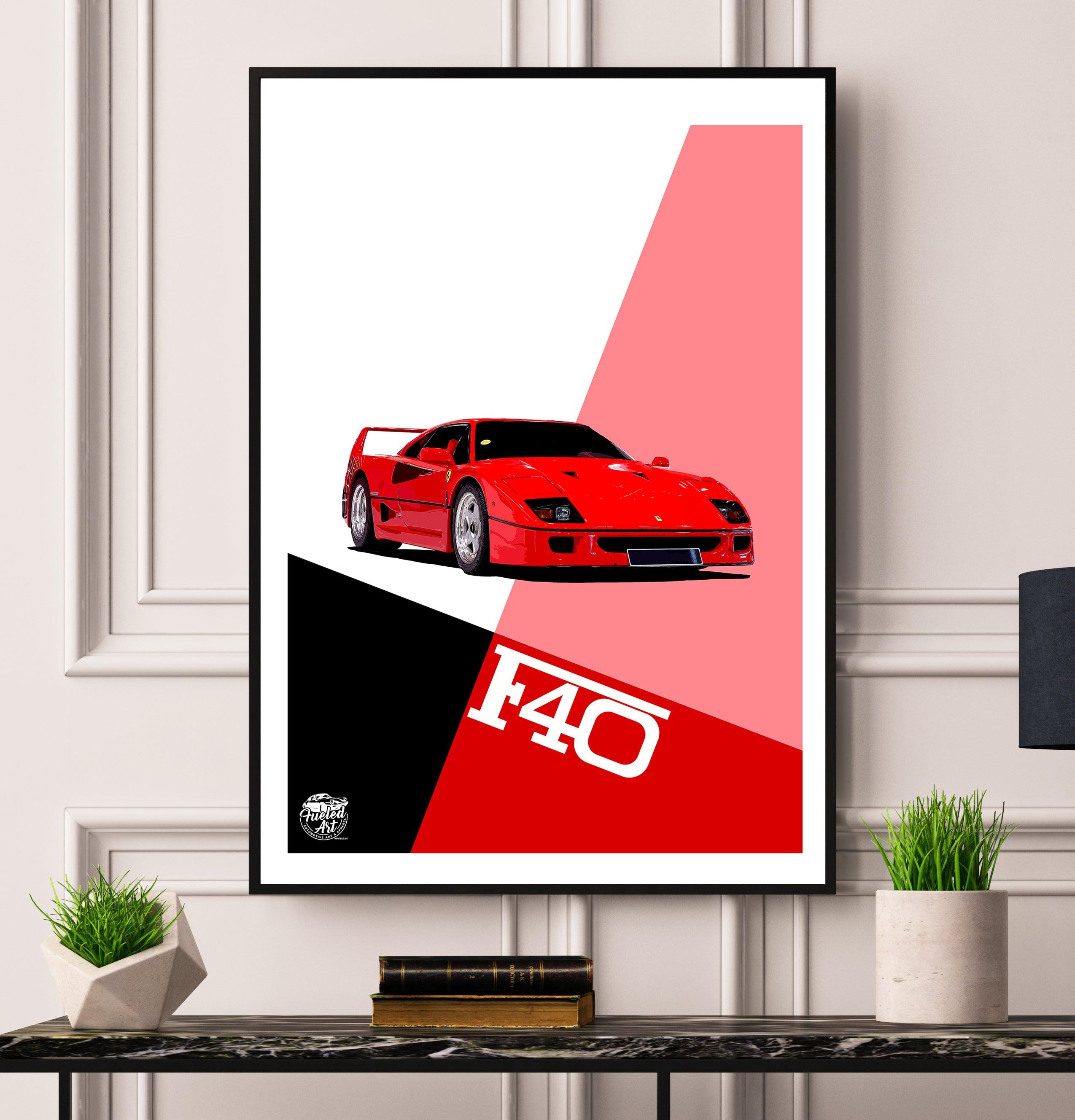 Ferrari F40 Print - Fueled.art